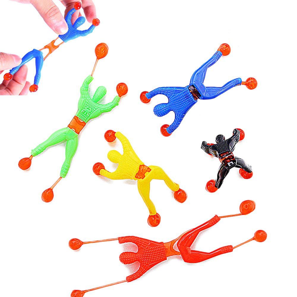 JOHOUSE 24PCS Sticky Wall Climbing Toys - Fun Sticky Man Crawlers for Kids Party Favors, Classroom Prizes, Easter Basket Stuffers & Egg Fillers - Perfect for Birthday Gifts, School Events and Holiday Celebrations