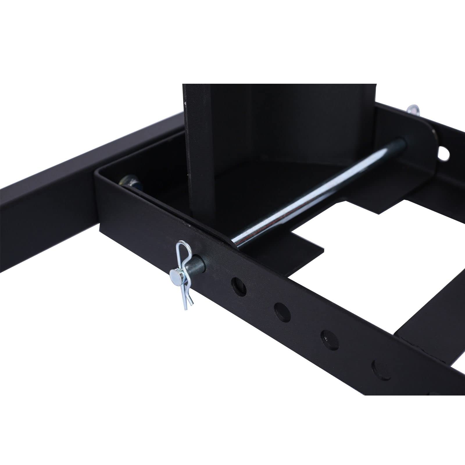 Heavy Duty Adjustable Motorcycle Wheel Chock Stand - 1800 Lbs Weight Capacity, Universal Fit for Dirt Bikes, Cruisers & Sport Bikes (Black) - Perfect for Garage Storage, Transport & Maintenance