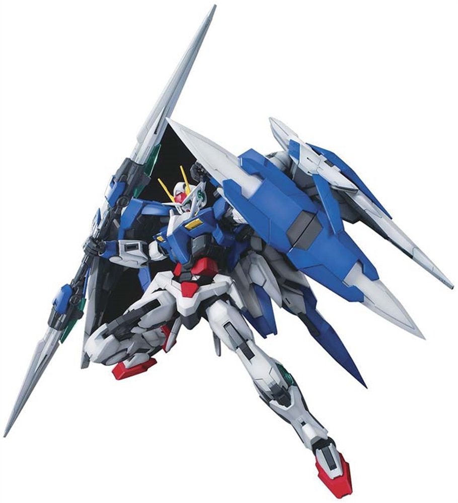 Bandai Hobby MG 00 Raiser Gundam 1/100 Scale Model Kit - BAN169914 - Blue - Perfect for Collectors & Anime Fans - Build Your Own Gundam for Display or Action Scenes