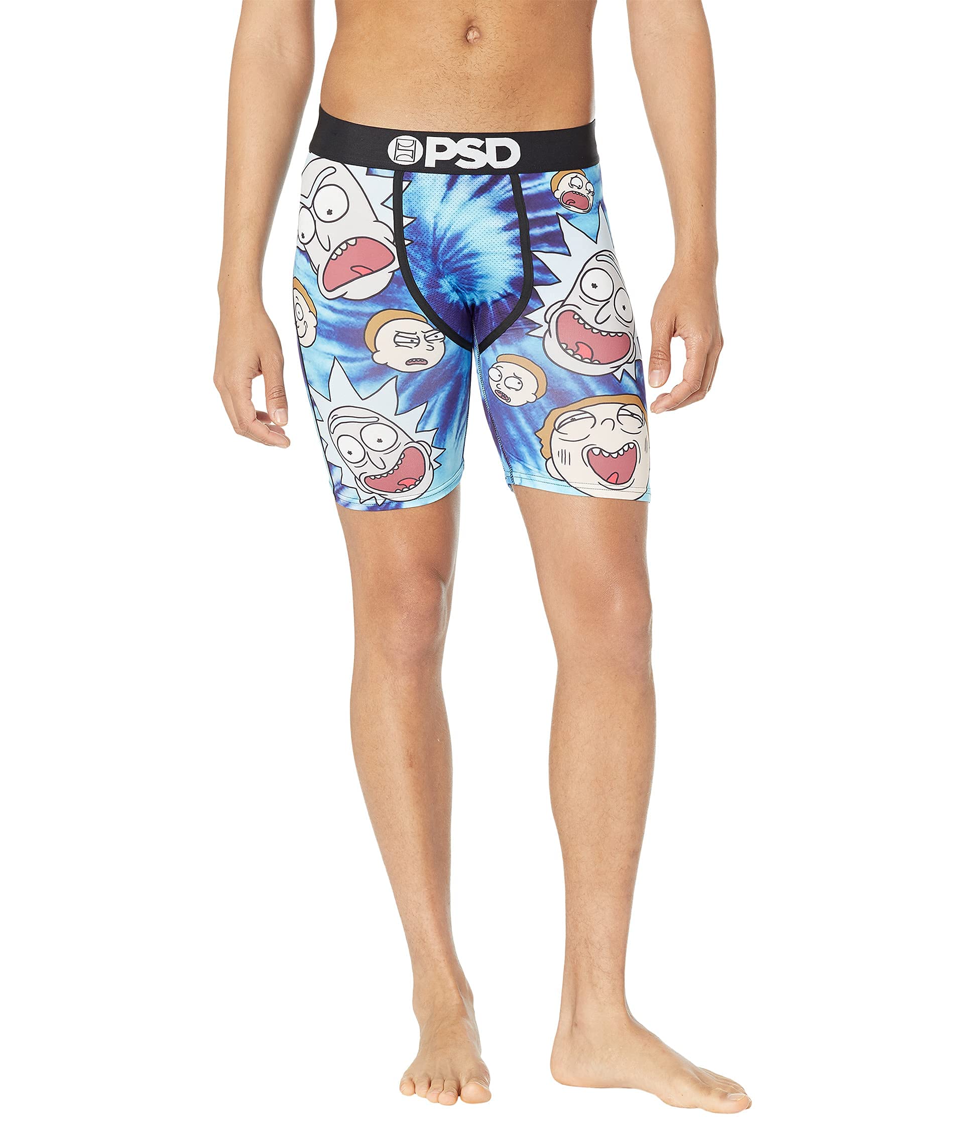 PSD Men's Cotton Brief Underwear - Soft Comfortable Boxer Shorts for Daily Wear (Blue Tie Dye, Size L) - Perfect for Workout, Sleep & Lounge