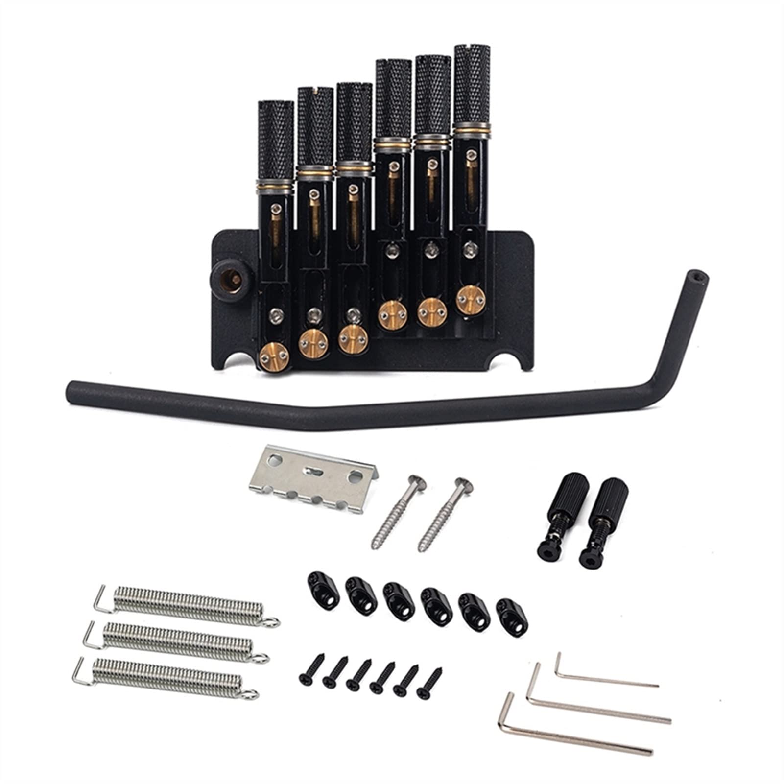 MBBHD 6-String Headless Electric Guitar Bridge Kit - Durable Replacement Parts for Guitar Repair & Upgrade | Perfect for DIY Guitar Maintenance & Professional Setup