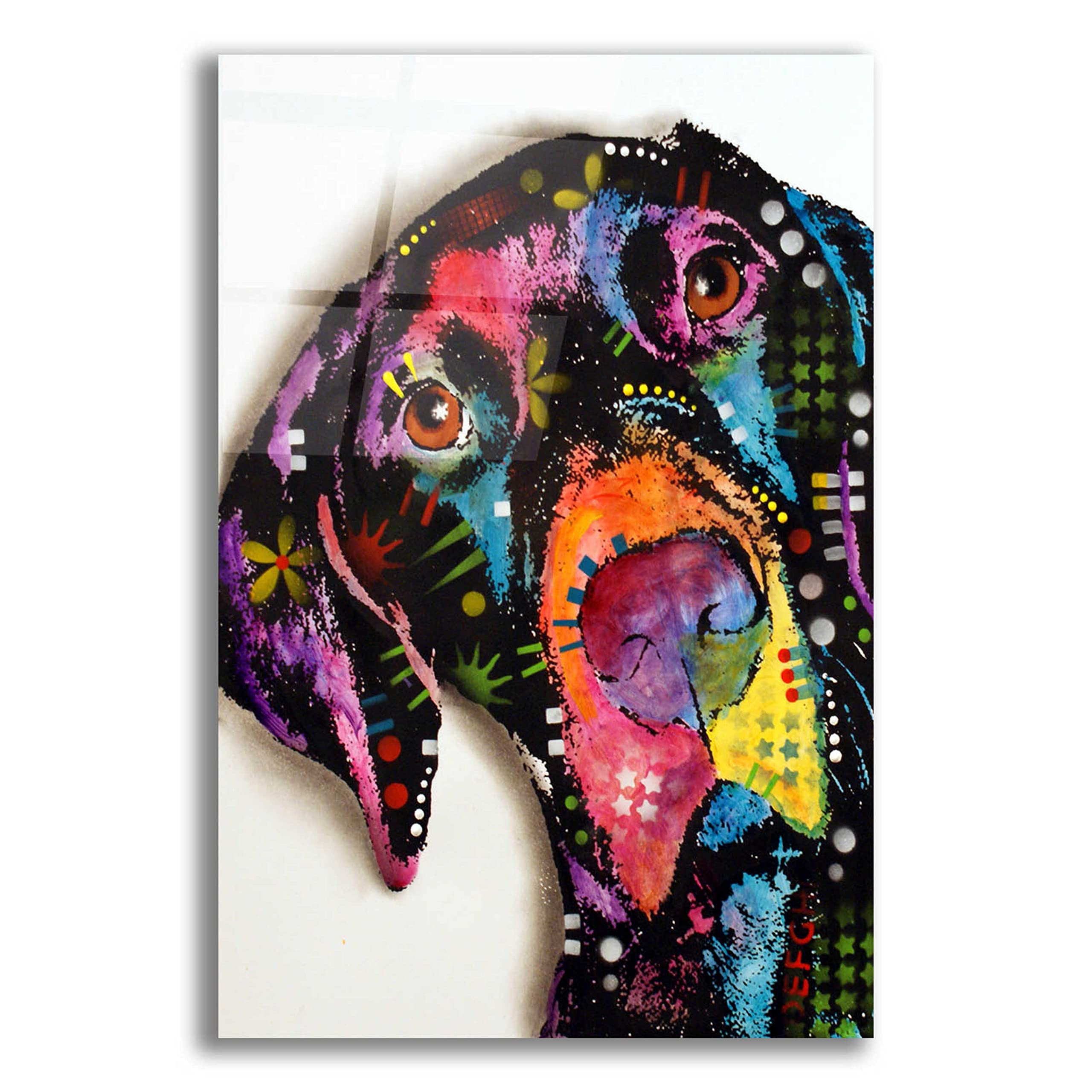 Epic Art 'Pointer' by Dean Russo - Acrylic Glass Wall Art 16x24 Inches - Modern Home Decor for Living Room, Bedroom & Office