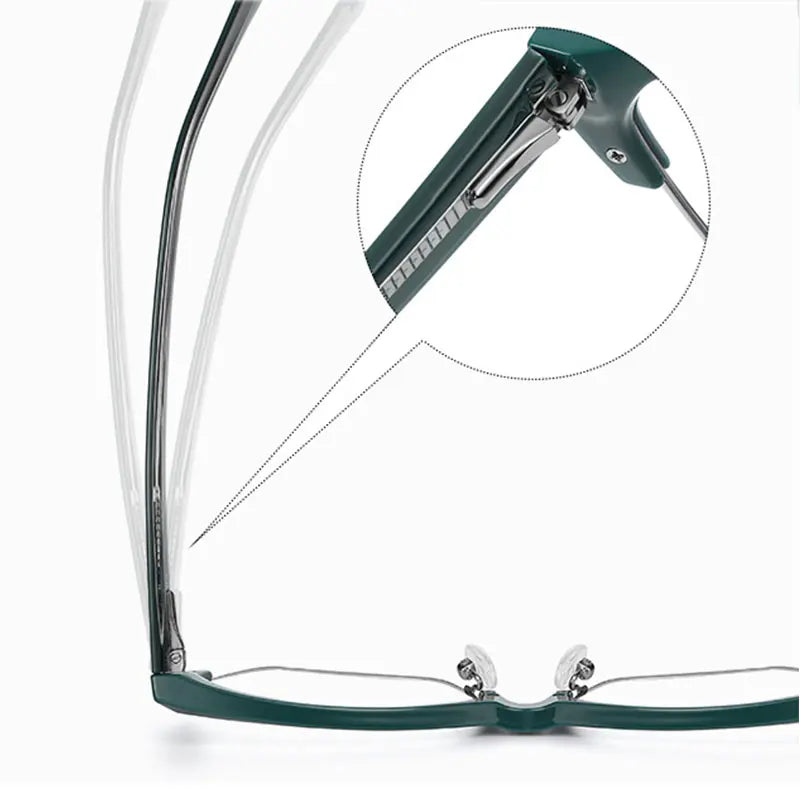 CCspace Unisex Full Rim Square Cat Eye Titanium Eyeglasses Frame - Lightweight & Durable TR90 Material - Perfect for Work, Reading & Fashion (Model 57454)