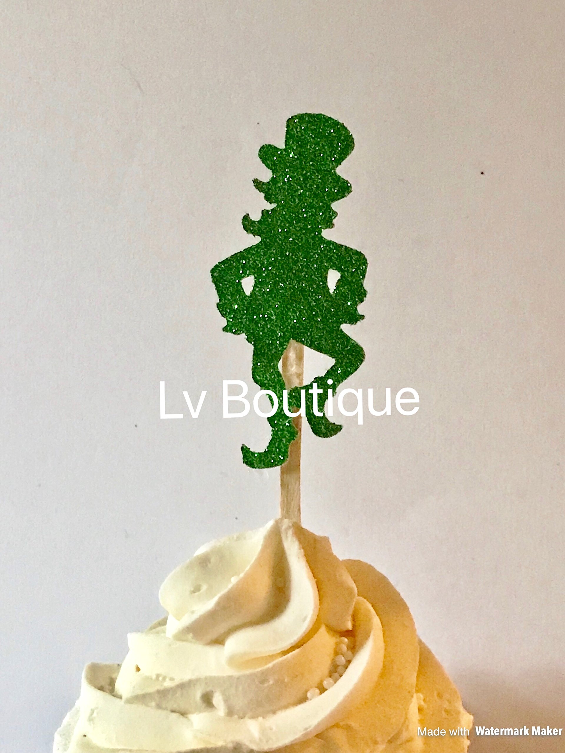 Leprechaun Cupcake Toppers for St. Patrick's Day - Fun Elf Cake Decorations for St. Paddy's Day Parties & Irish-Themed Desserts