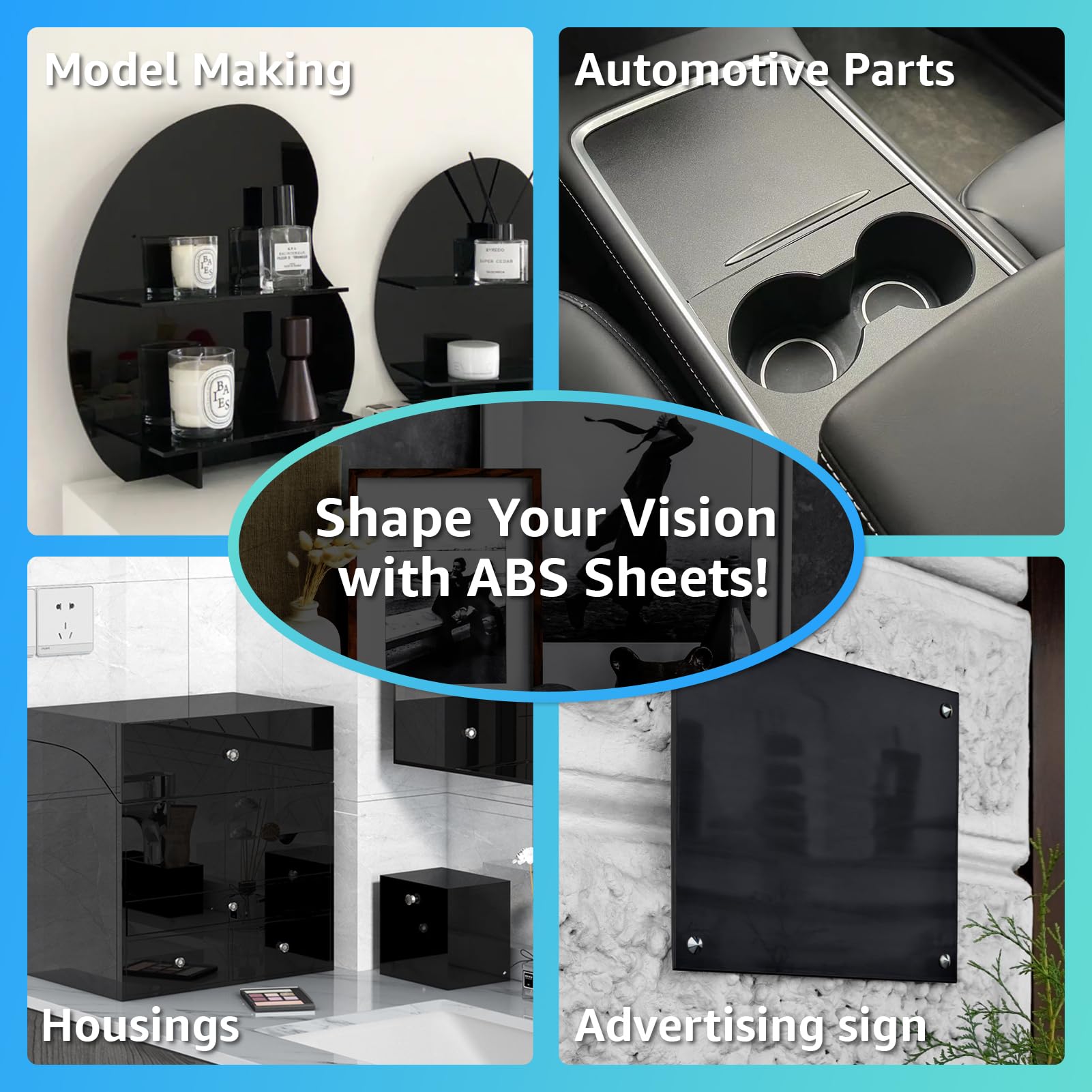 Art3d ABS Plastic Sheets 1/16