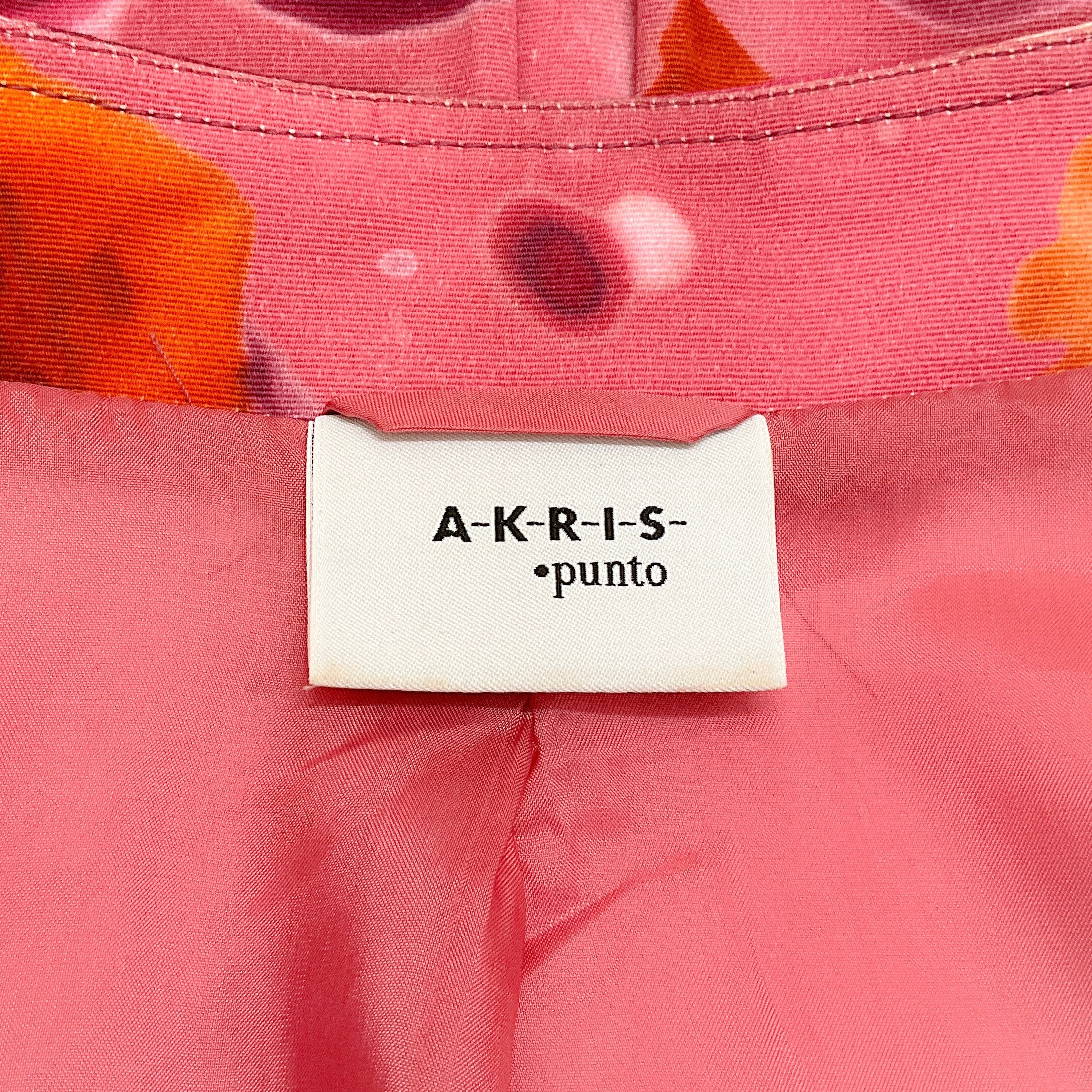 Akris Punto Women's Pink Floral Print Blazer Jacket - Elegant Spring/Summer Office Wear & Wedding Guest Outfit