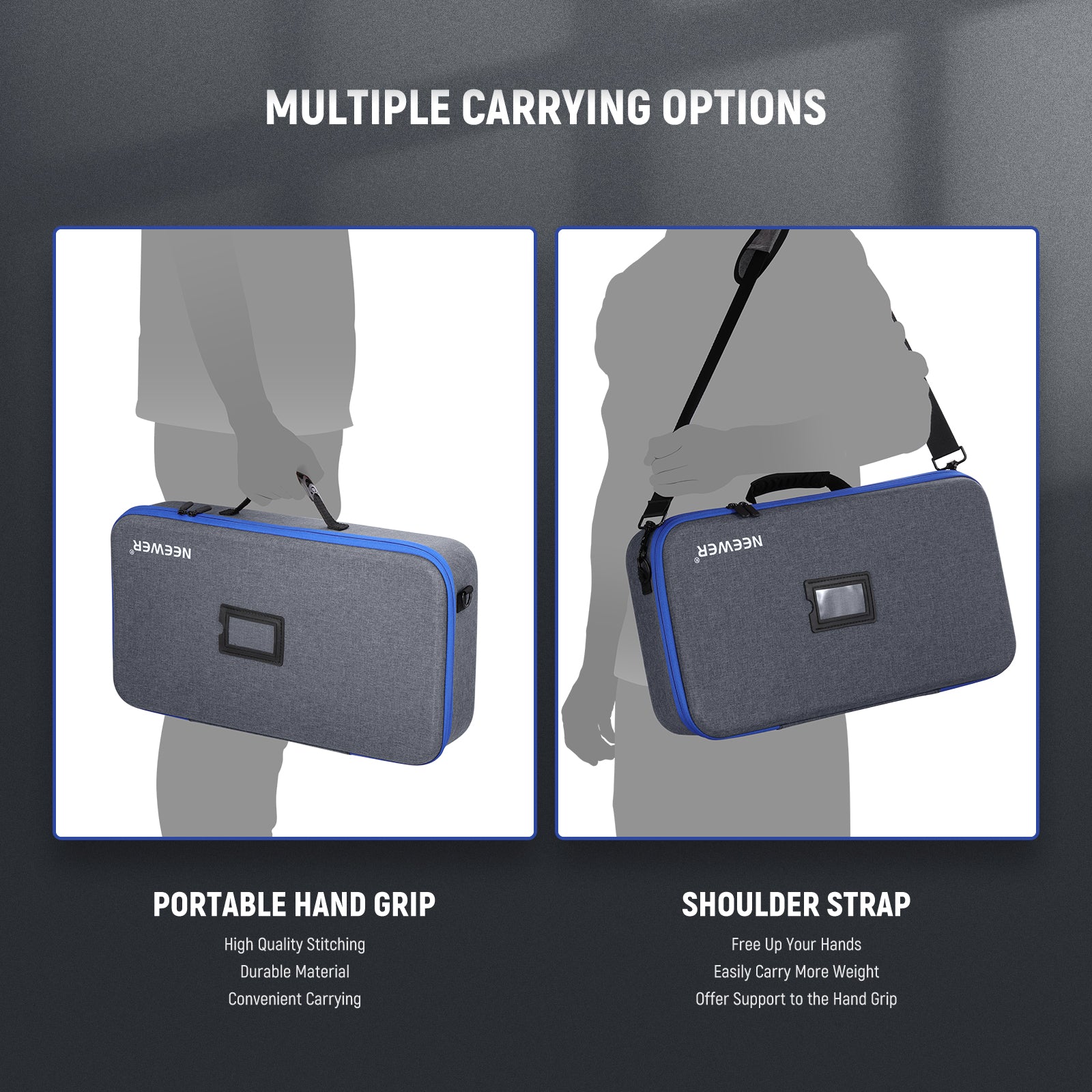 NEEWER PB8 Q4 Professional Camera Carrying Bag - Durable Waterproof DSLR Case for Canon Nikon Sony Cameras - Perfect for Travel, Photography & Outdoor Shooting