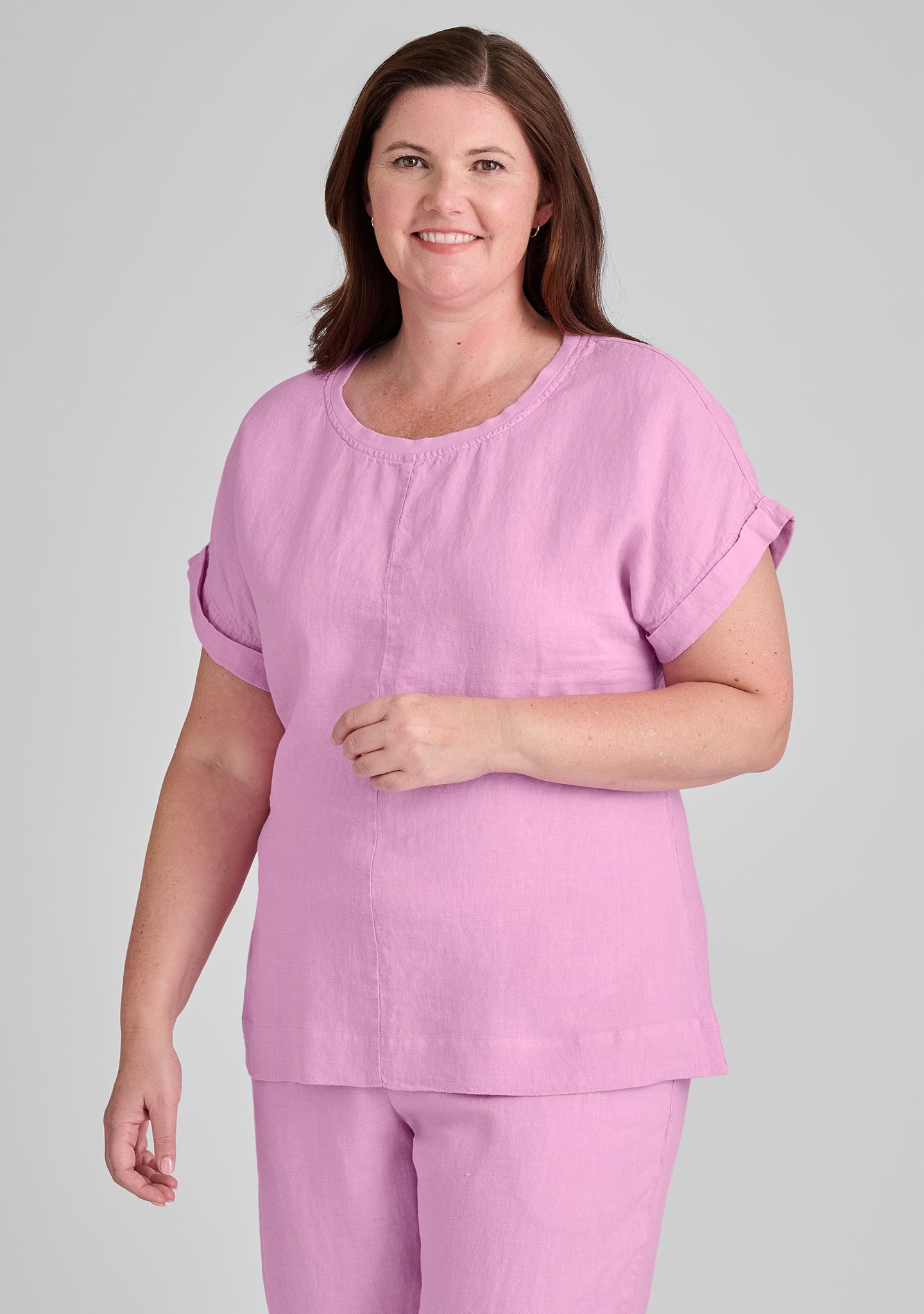 Linen T-Shirt for Women - Breathable & Comfortable Summer Tee Top - Casual Loose Fit Shirt for Everyday Wear, Beach, and Travel