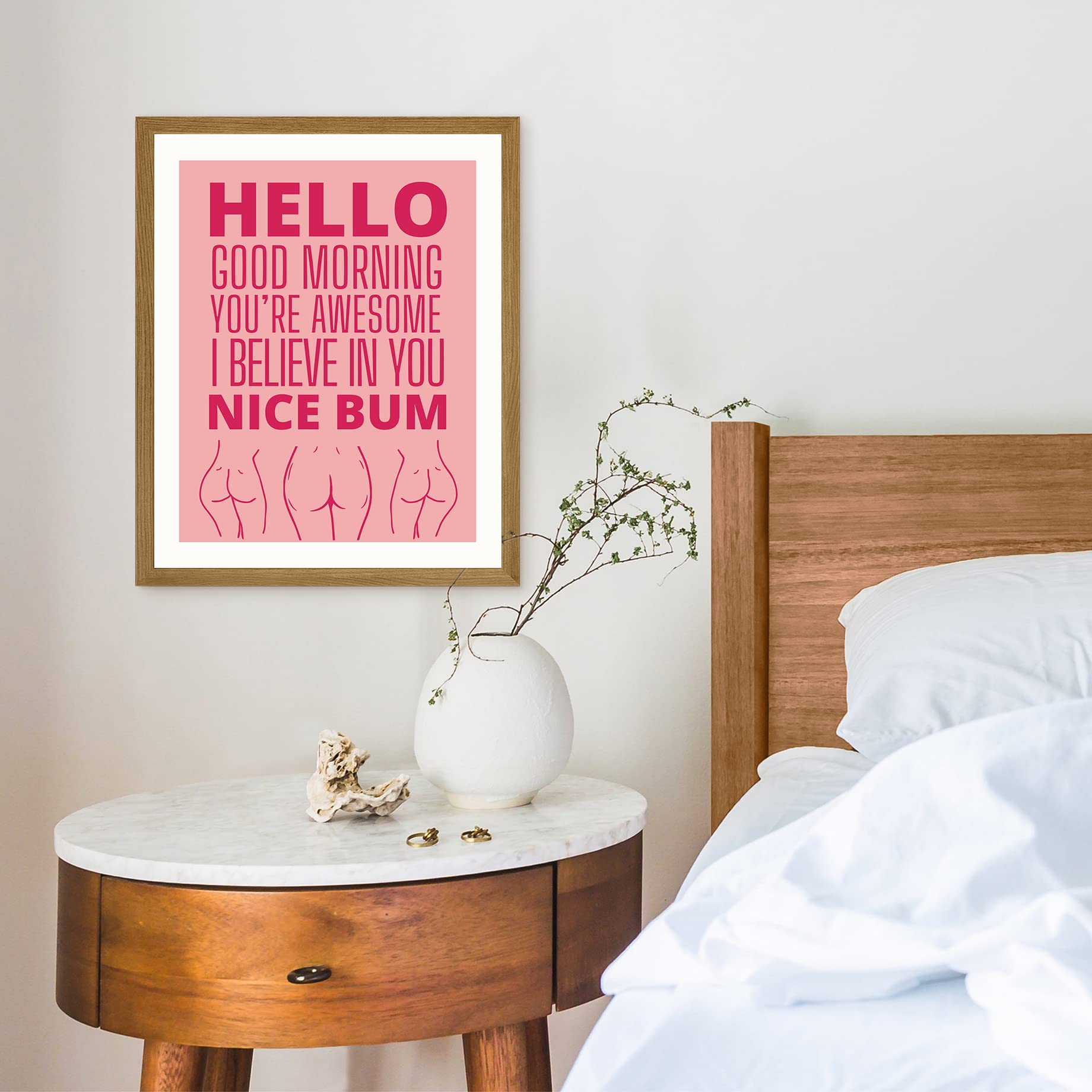 Roxbury Row Pink Motivational Wall Art - Inspirational Decor for Women & Girls, Best Friend Gift, Blush Pink Room Decor for Girlfriend, Teen Bedroom, 8x10 Unframed - Perfect for Bedrooms, Offices & Dorm Rooms