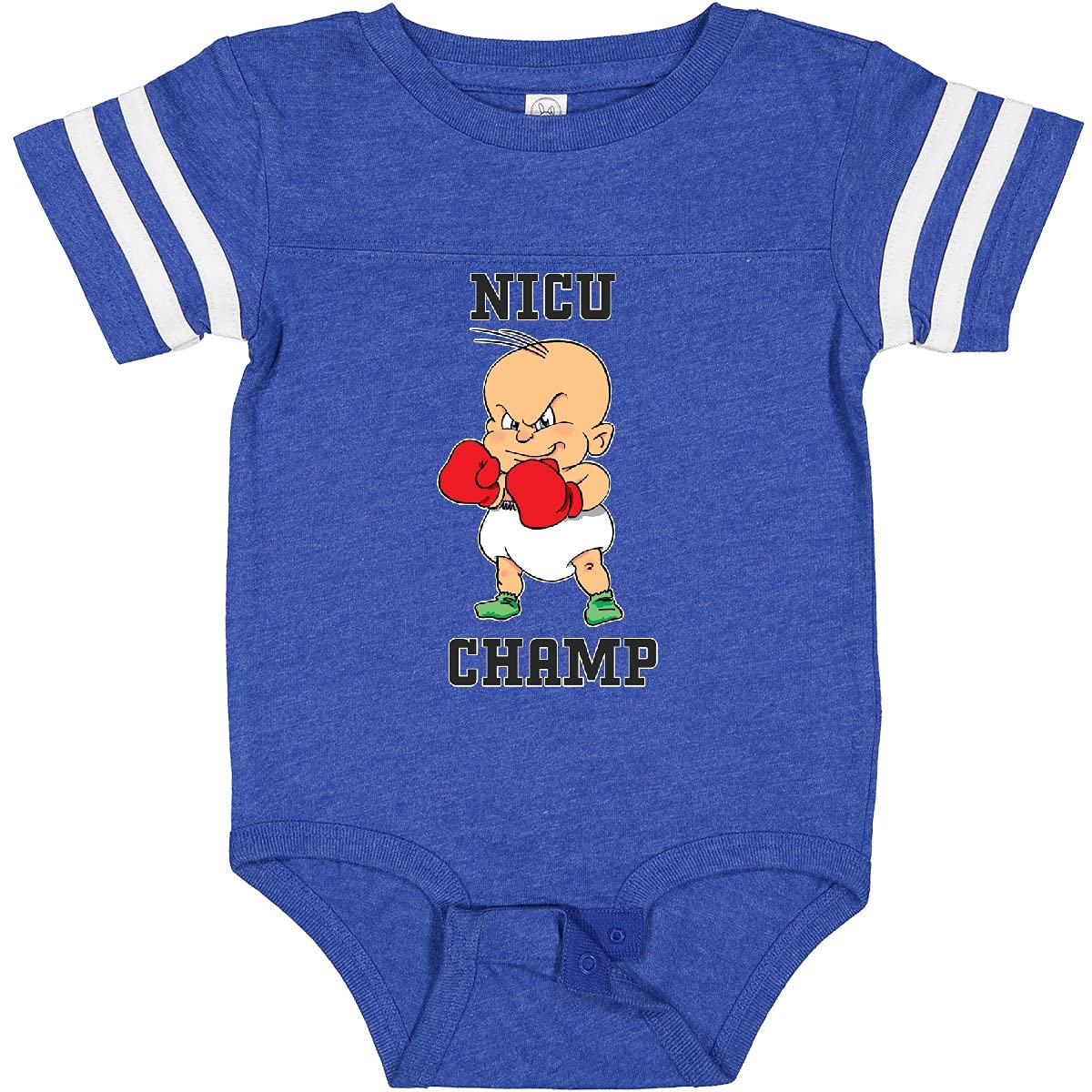 Inktastic NICU Champ Baby Boxer Bodysuit - Cute & Comfortable Infant Onesie for Newborns, Perfect Gift for NICU Graduates & Baby Showers