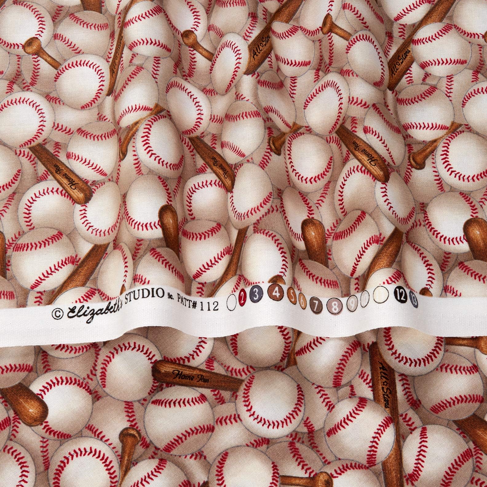 Premium White Baseball Fabric by the Yard - Allover Sports Collection - Perfect for DIY Baseball Jerseys, Quilting & Sports-Themed Crafts