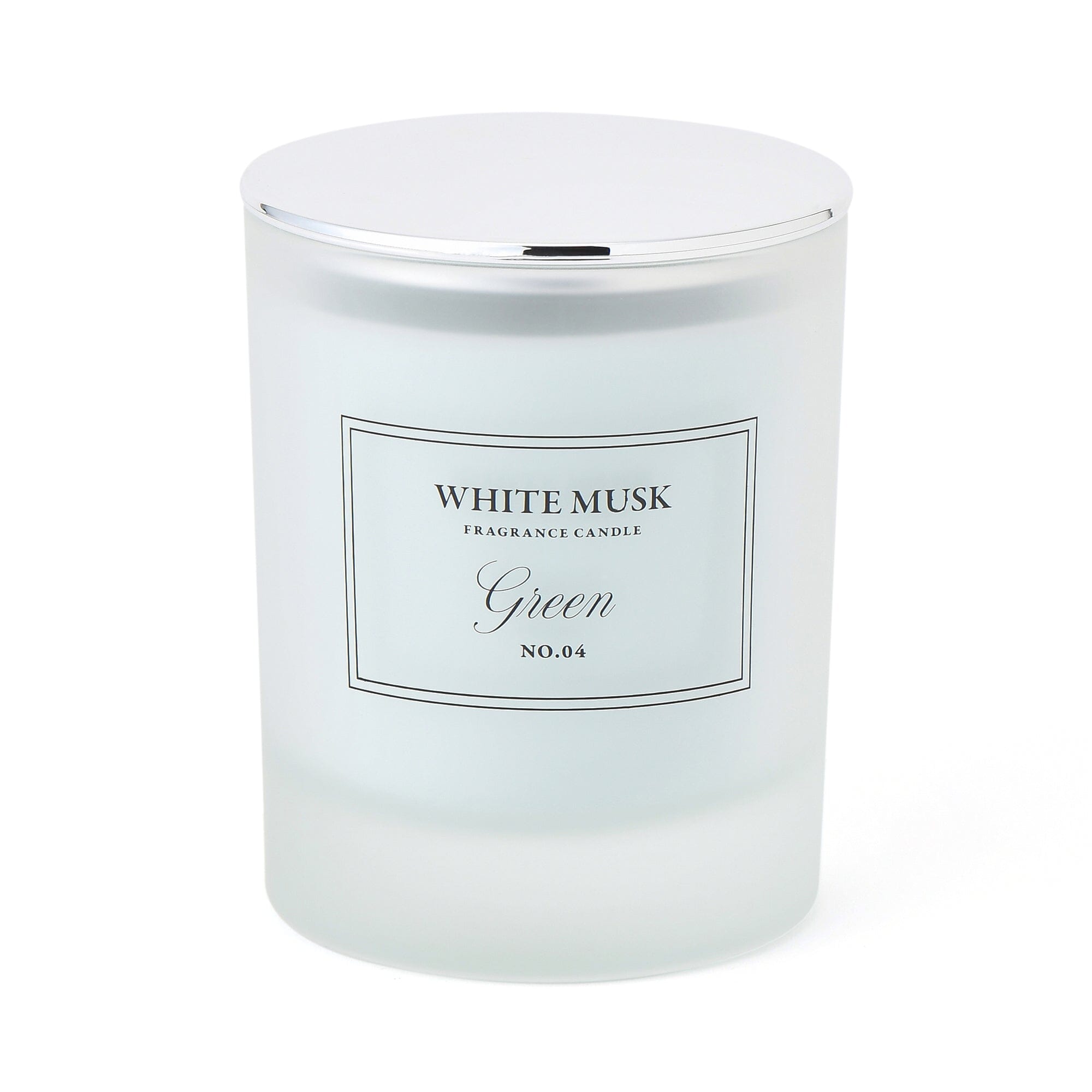 Classic White Musk Green Flower Scented Candle - Home Decor, Aromatherapy & Relaxation Gift for Bathroom, Bedroom & Living Room