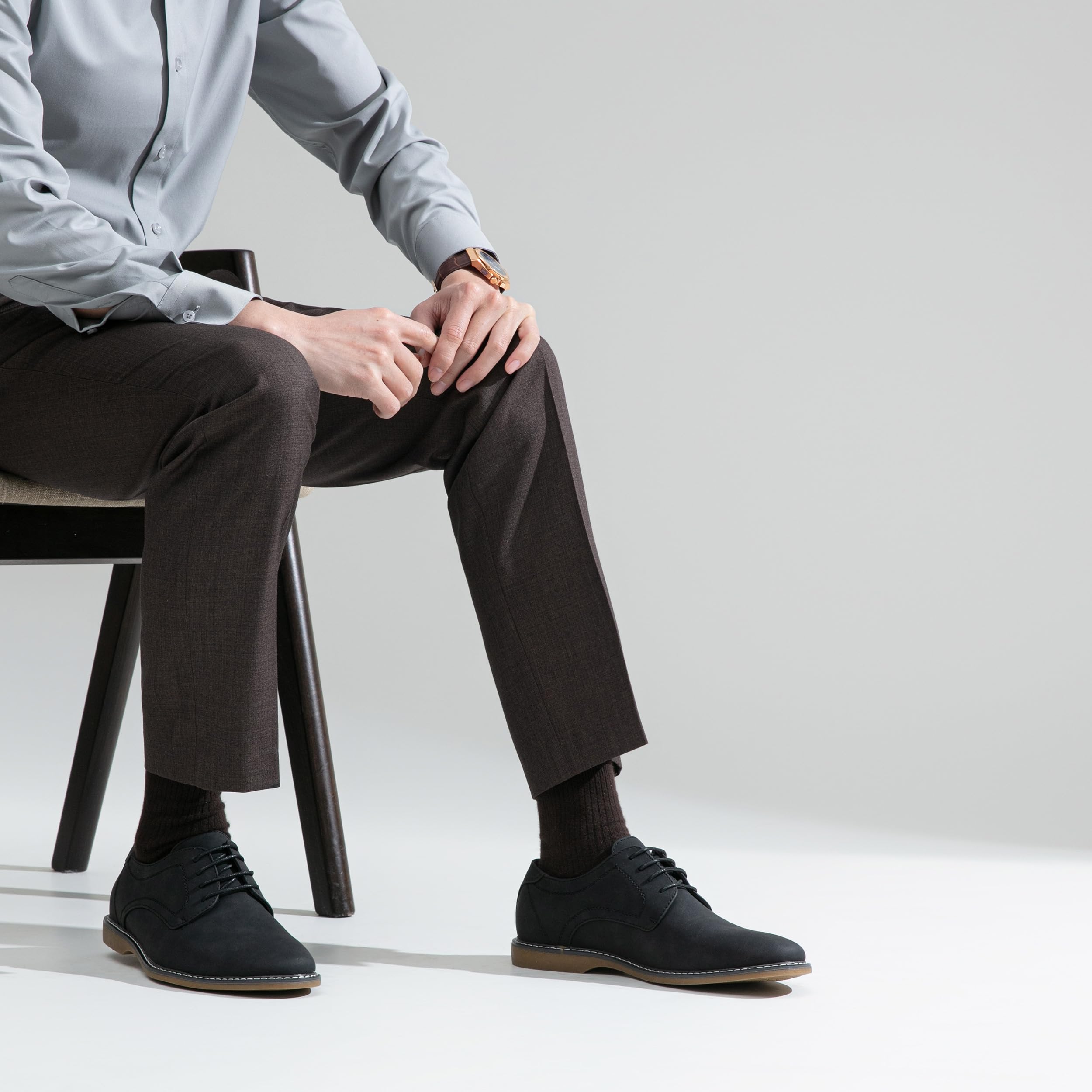 Jousen Men's Retro Business Casual Dress Shoes - Classic Oxford Shoes for Formal & Office Wear - Perfect for Weddings, Business Meetings & Special Occasions