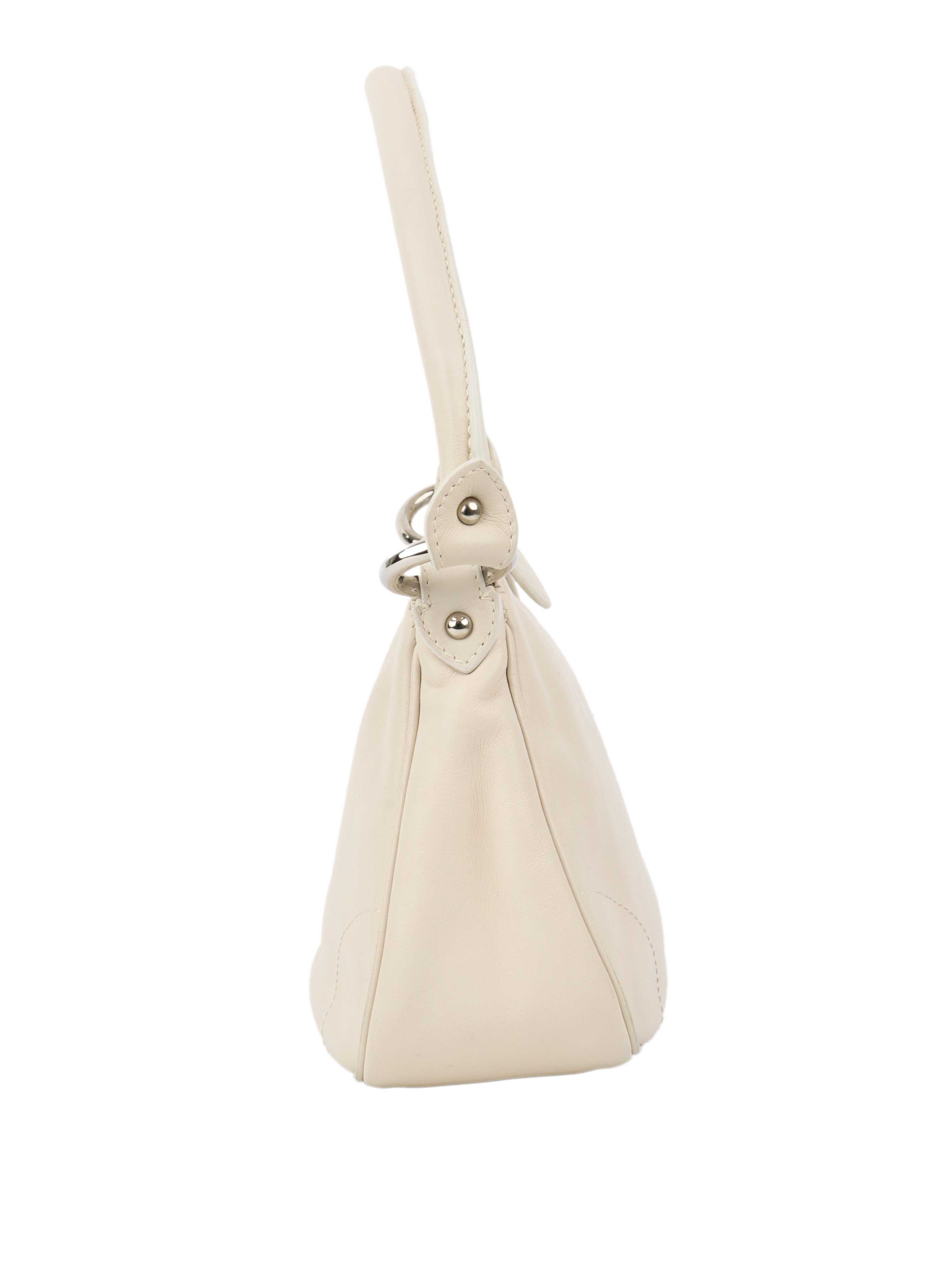 Dior White Leather Shoulder Bag for Women | Luxury Designer Handbag | Perfect for Work, Travel & Evening Events