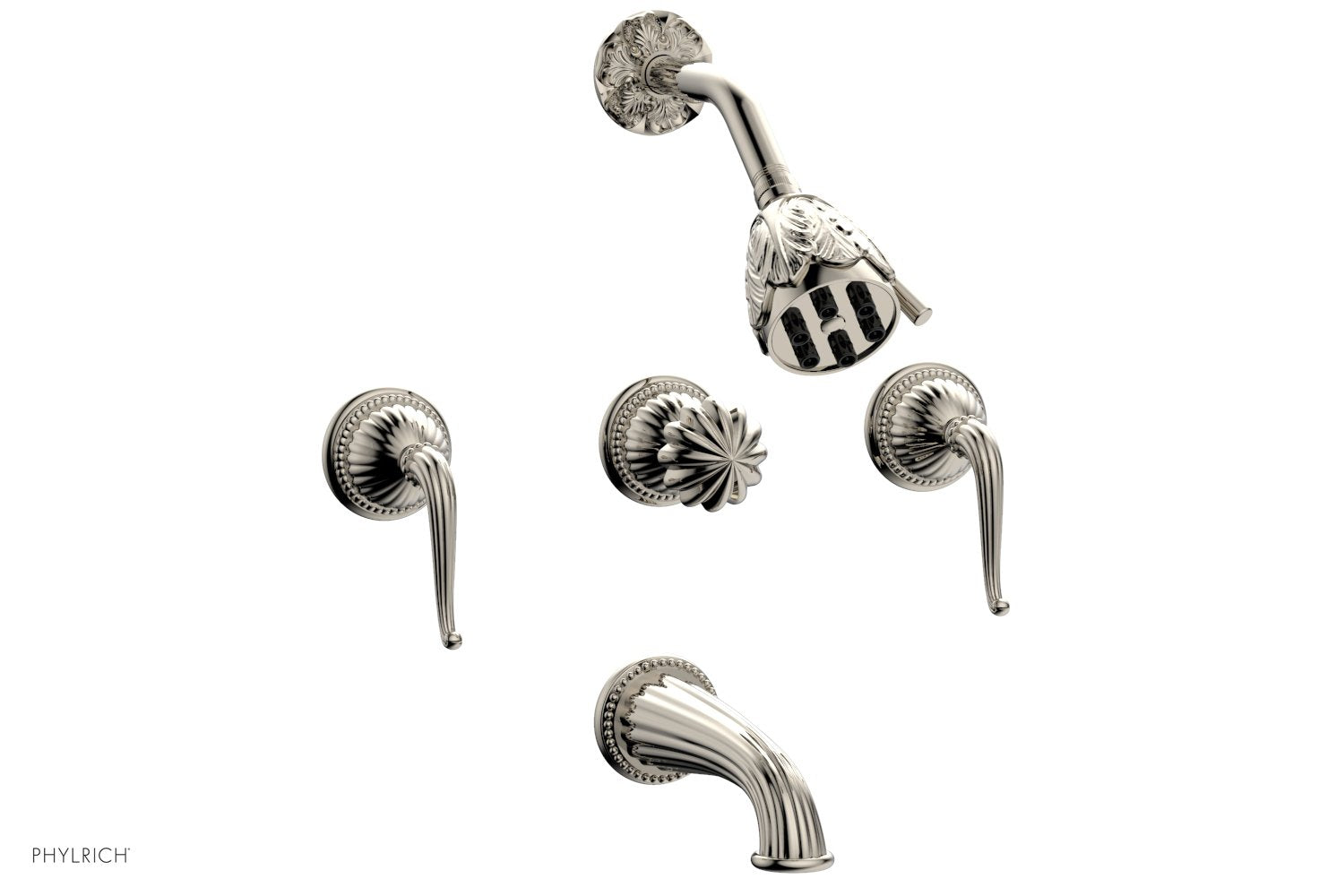 GEORGIAN & BARCELONA K2141 Three Handle Tub and Shower Faucet Set - Perfect for Bathroom Renovation & Modern Home Upgrade