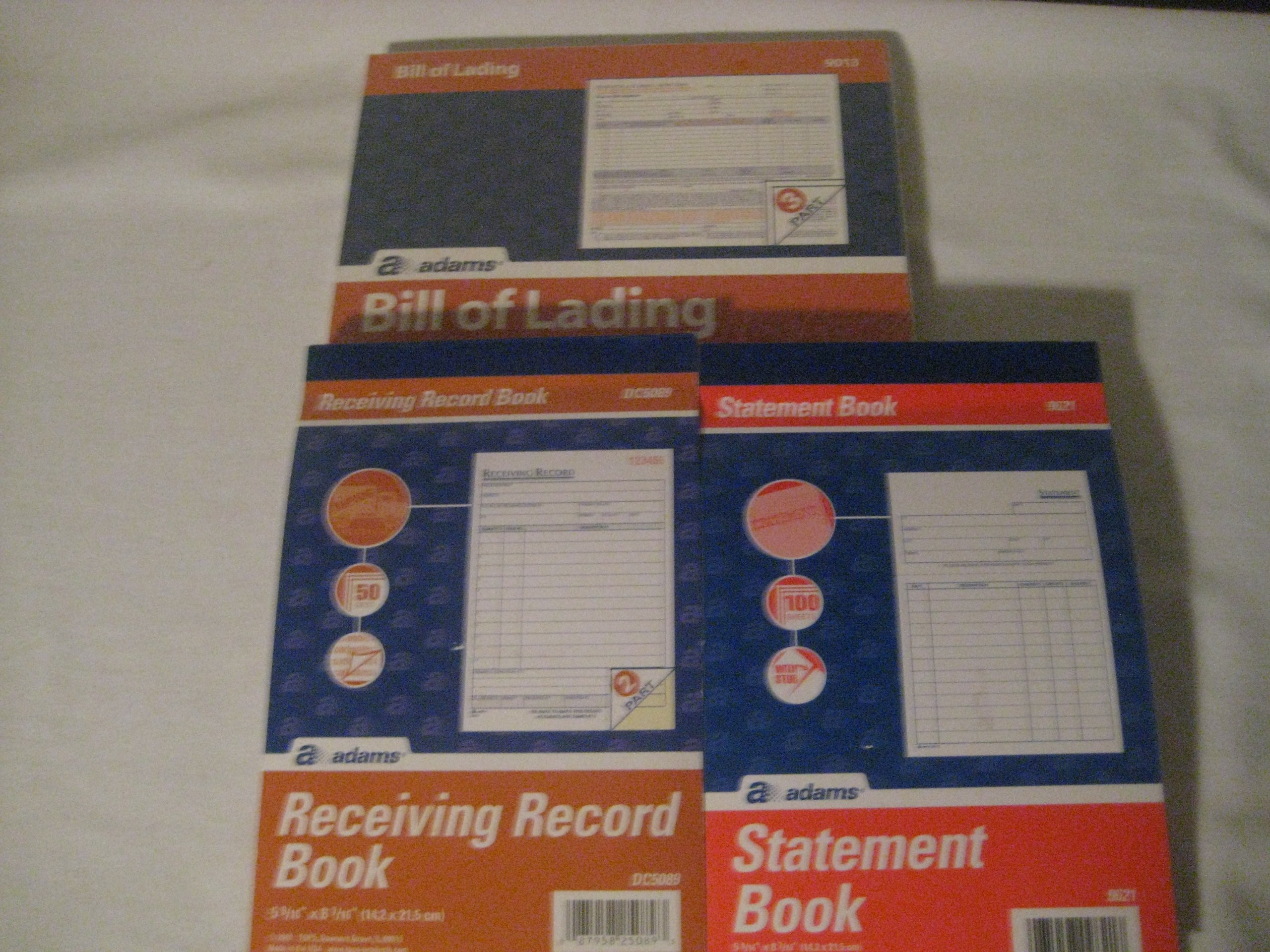 Adams Bill of Lading Short Form - 3-Part Carbonless Set, 50 Sheets, White - Shipping & Receiving Documents for Small Business, Trucking & Logistics (3-Pack)