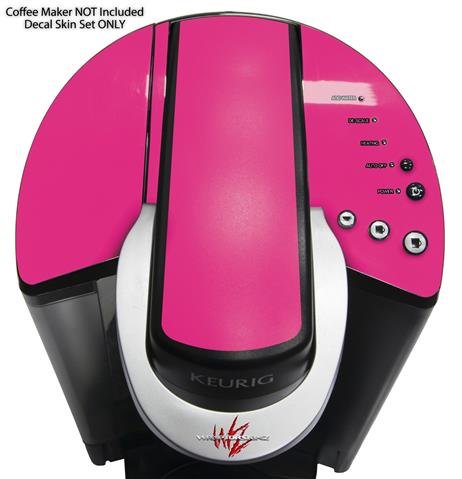 Premium Vinyl Skin Decal for Keurig K40 Elite Coffee Maker - Hot Pink (Fuchsia) Solid Collection | Protective Cover & Custom Design | Perfect for Home, Office, or Kitchen Decor (Coffee Maker Not Included)