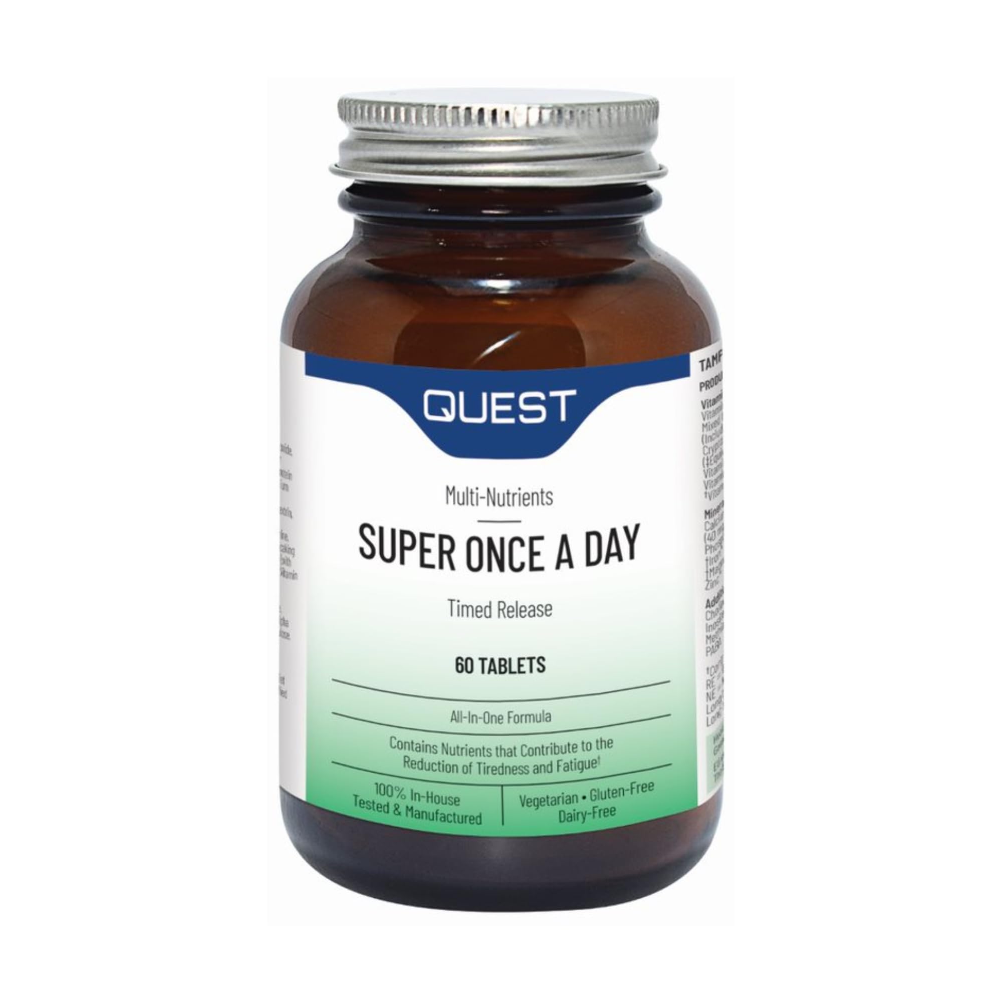 Quest Super Once A Day Multivitamin - 60 Tablets for Men & Women - Daily Immune Support, Energy Boost & Overall Wellness - Perfect for Busy Professionals & Active Lifestyles