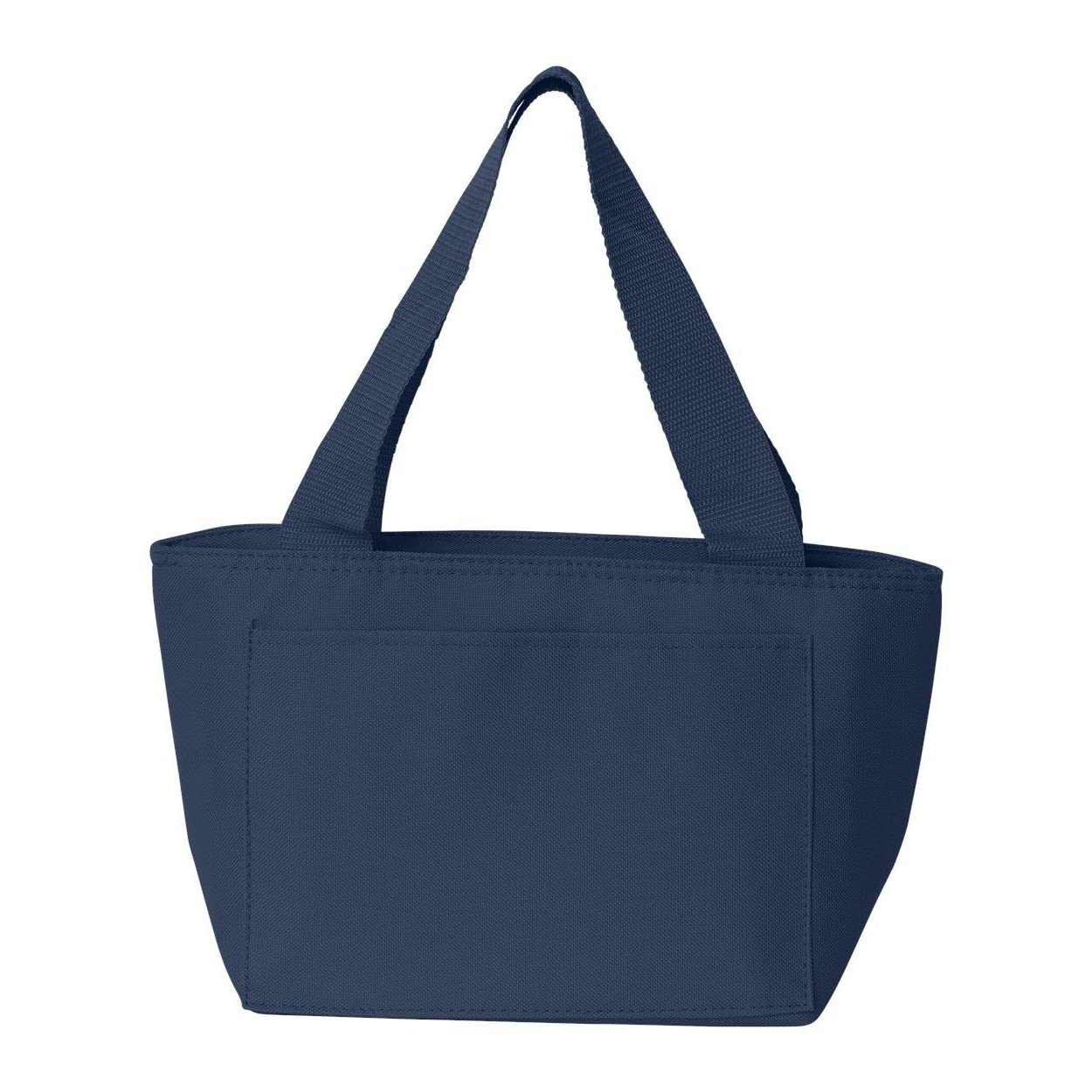 Eco-Friendly Recycled Cooler Bag - Insulated Navy Blue Lunch Tote for Picnics, Beach, Camping & Outdoor Activities