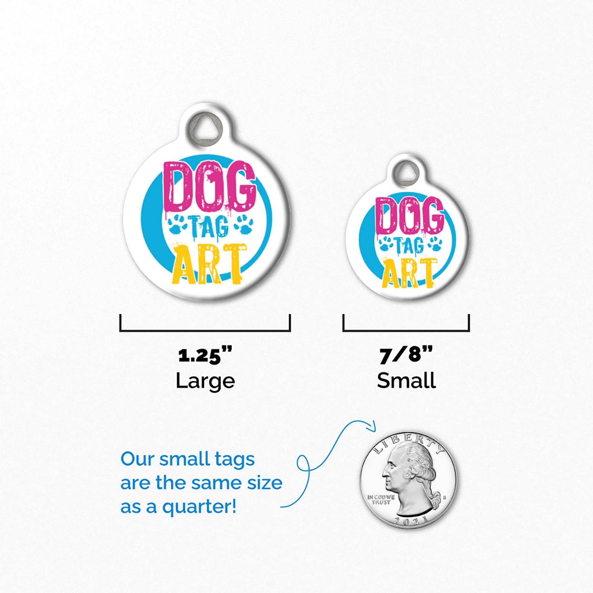Personalized Silent Polymer Coated Stainless Steel Pet ID Tag - Custom Engraved Dog & Cat Name Tag (1.25