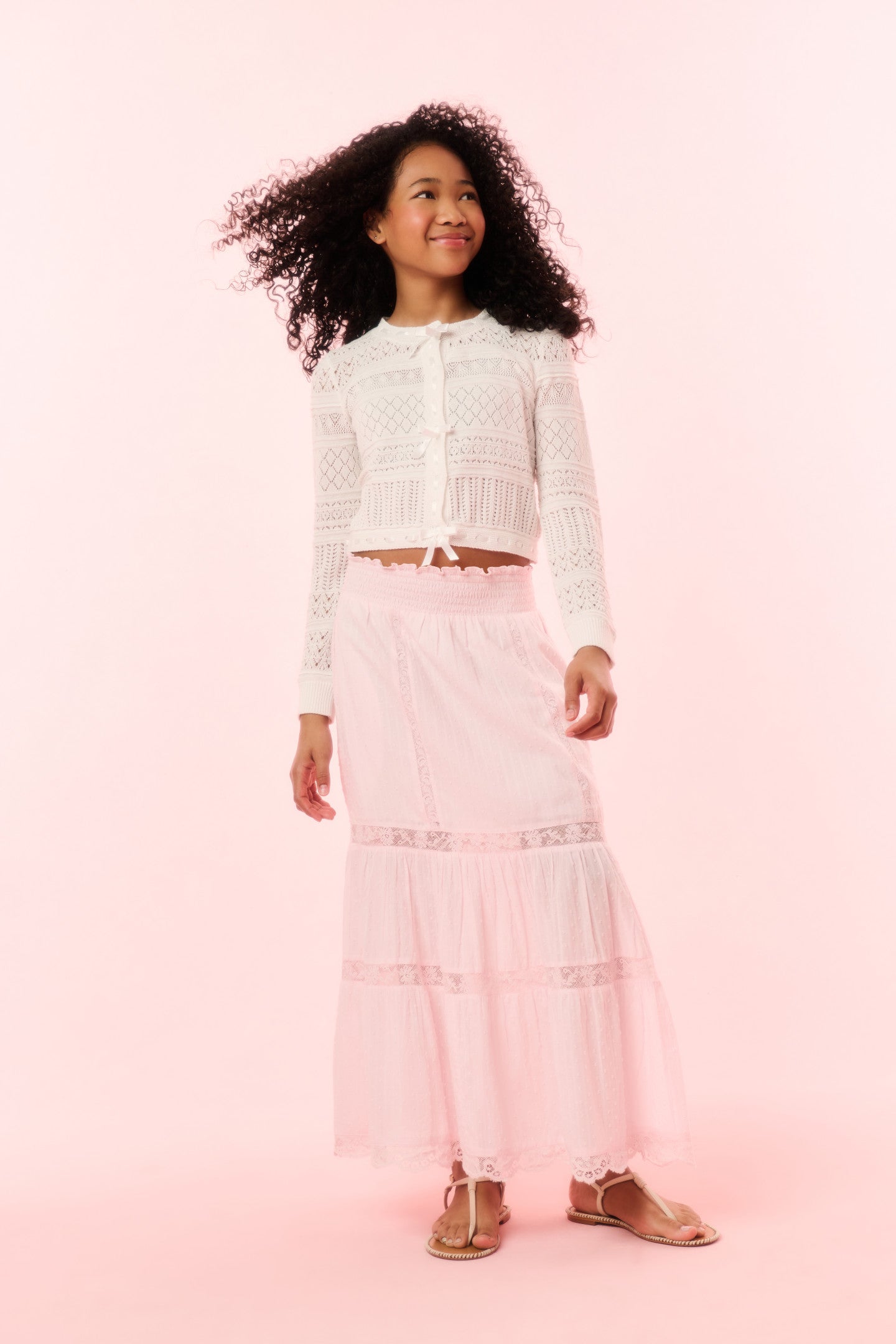Girls Donella Cotton Lace Trimmed Skirt - Elegant Floral Lace Hem A-Line Skirt for Toddler Girls 1-5 Years | Perfect for Birthday Parties, Photo Shoots & Special Occasions