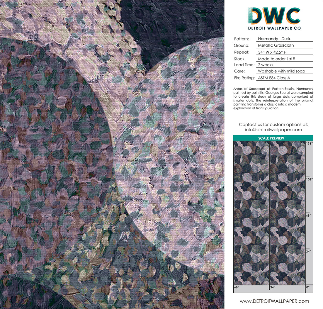 Normandy Dusk Grasscloth Wallpaper - Premium Textured Wall Covering for Living Room, Bedroom & Dining Room Decor