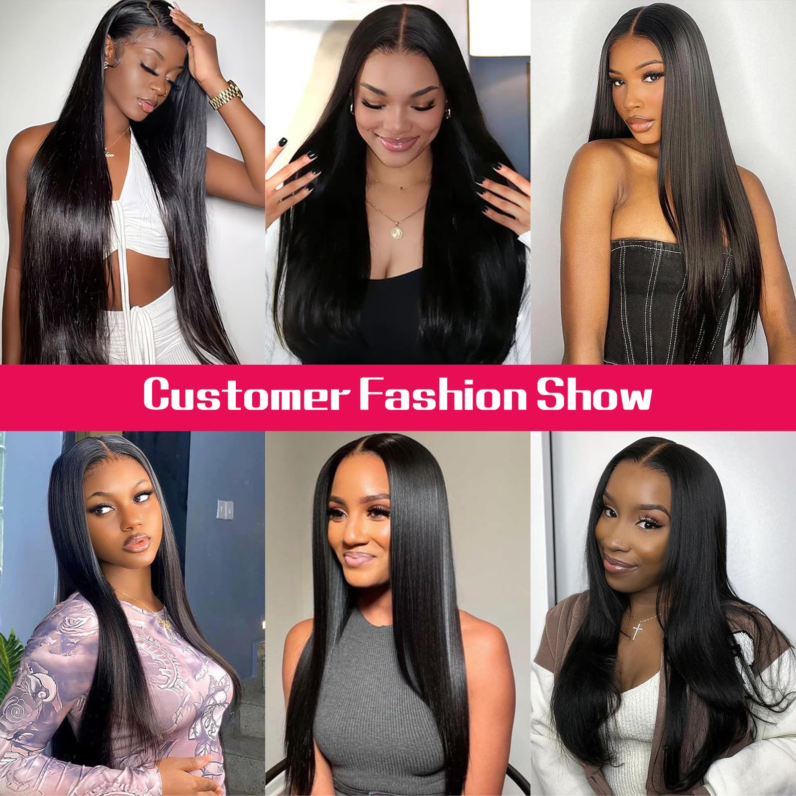 9x6 Glueless Wear and Go Human Hair Wig - Pre Plucked, Pre Cut Straight Lace Front with Bleached Knots | 200% Density Brazilian Virgin Hair | 22 Inch | Perfect for Daily Wear, Parties & Special Occasions