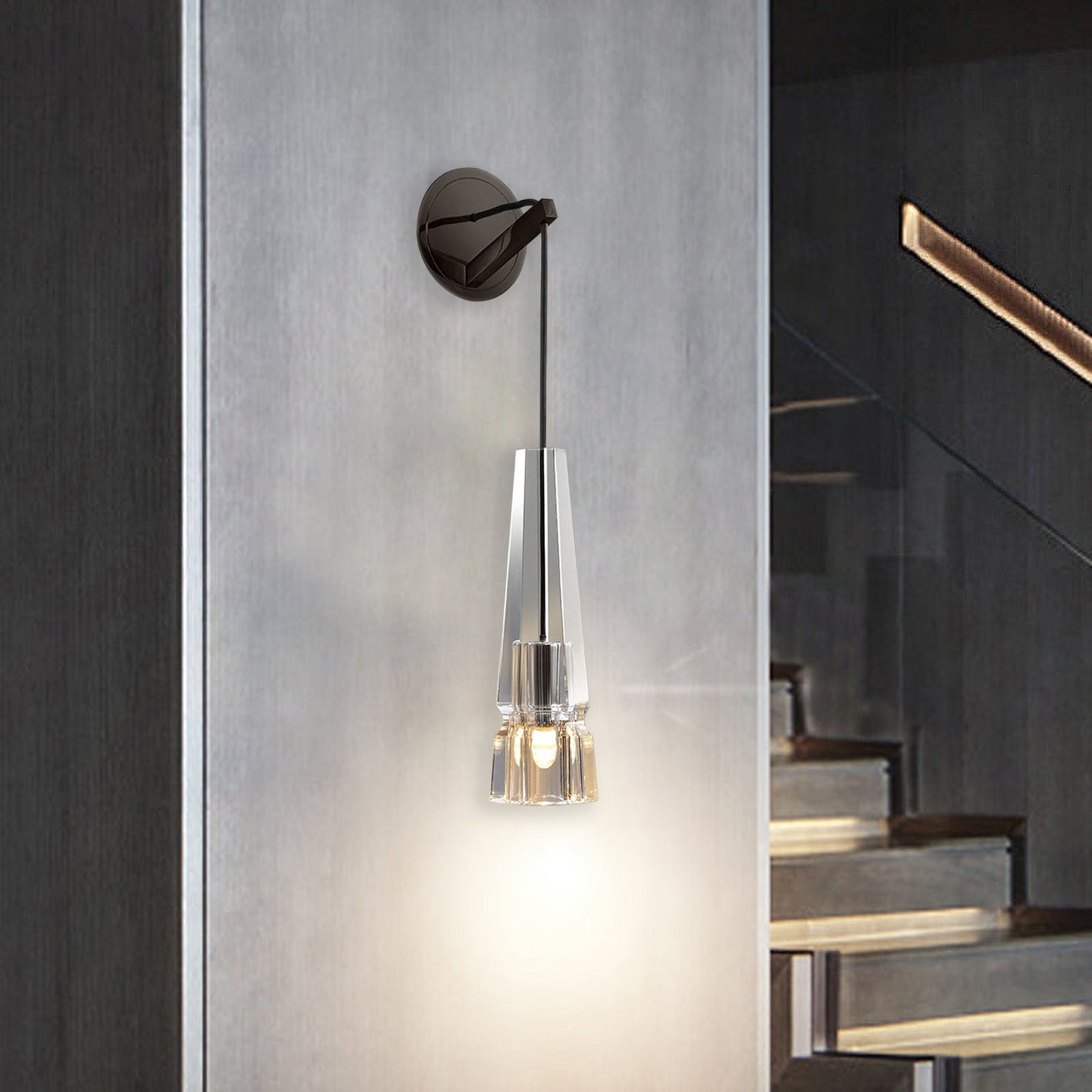 Chamonix Wall Sconce Light Fixture - Modern & Elegant Home Decor for Living Room, Bedroom, or Hallway Lighting