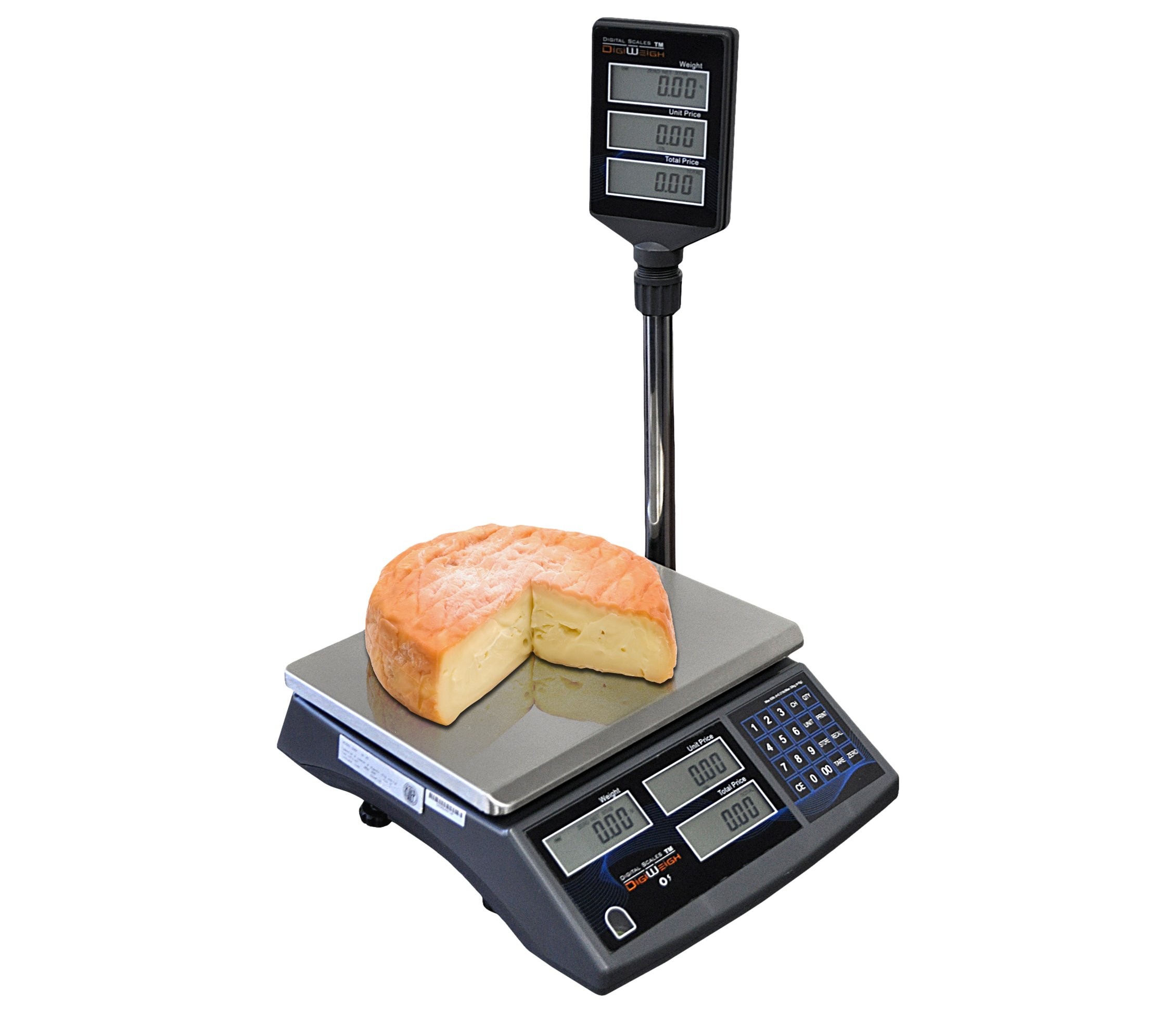 DWP-60PC-H Digital Price Computing Scale - Accurate Commercial Shipping Postal Food Scale with LCD Display for Retail Stores, Restaurants, and Home Kitchen Use