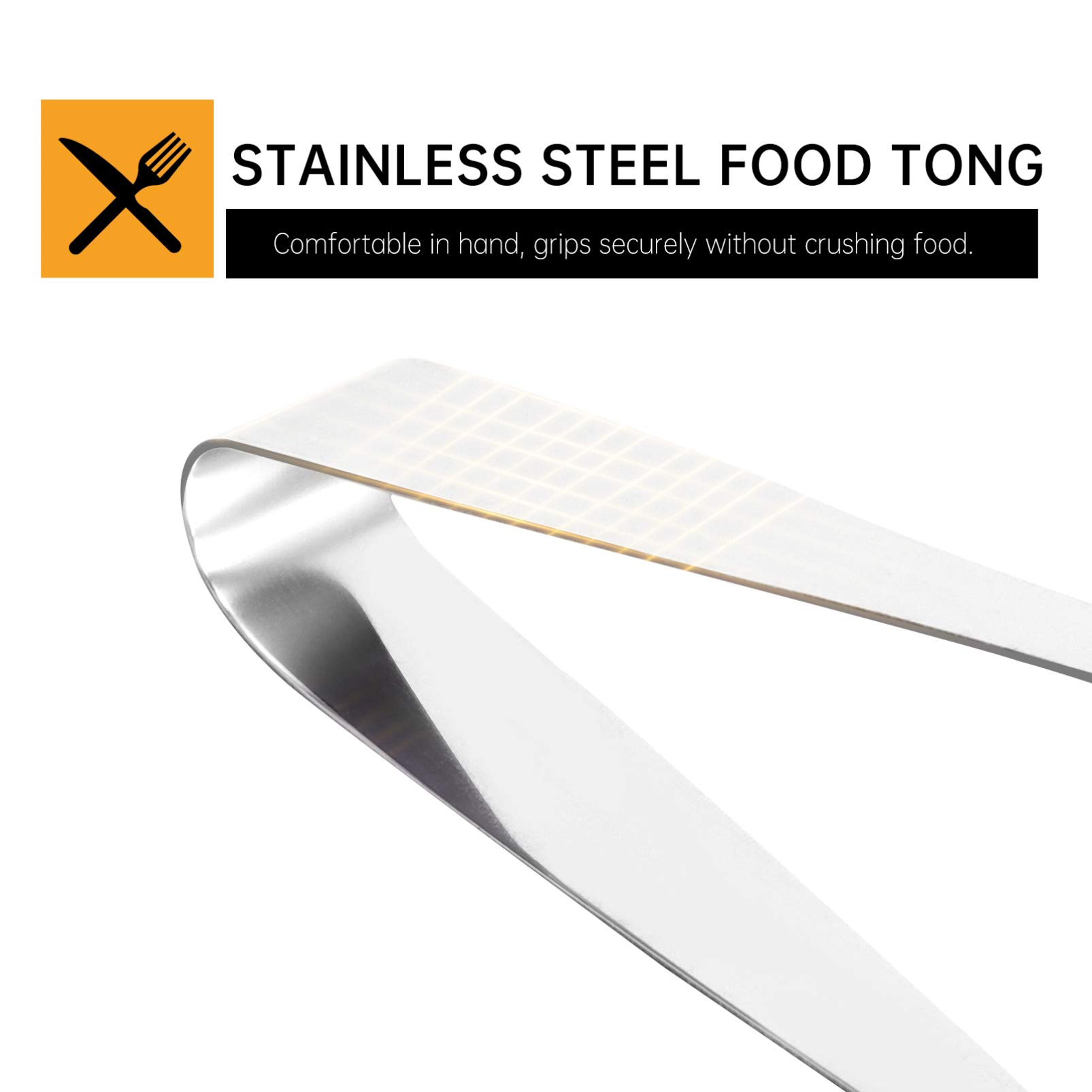 Stainless Steel Mini BBQ Grill Utensils Set - 6Pcs Escargot Tongs, Snail Tongs & Food Tongs (13cm & 15.5cm) for Grilling, Picnics, Camping & Outdoor Cooking Accessories
