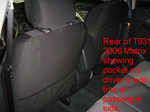 Durafit Custom Seat Covers for 2005-2008 Toyota Matrix - Black Velour Front & Back Seat Protectors | Perfect for Road Trips & Daily Commutes