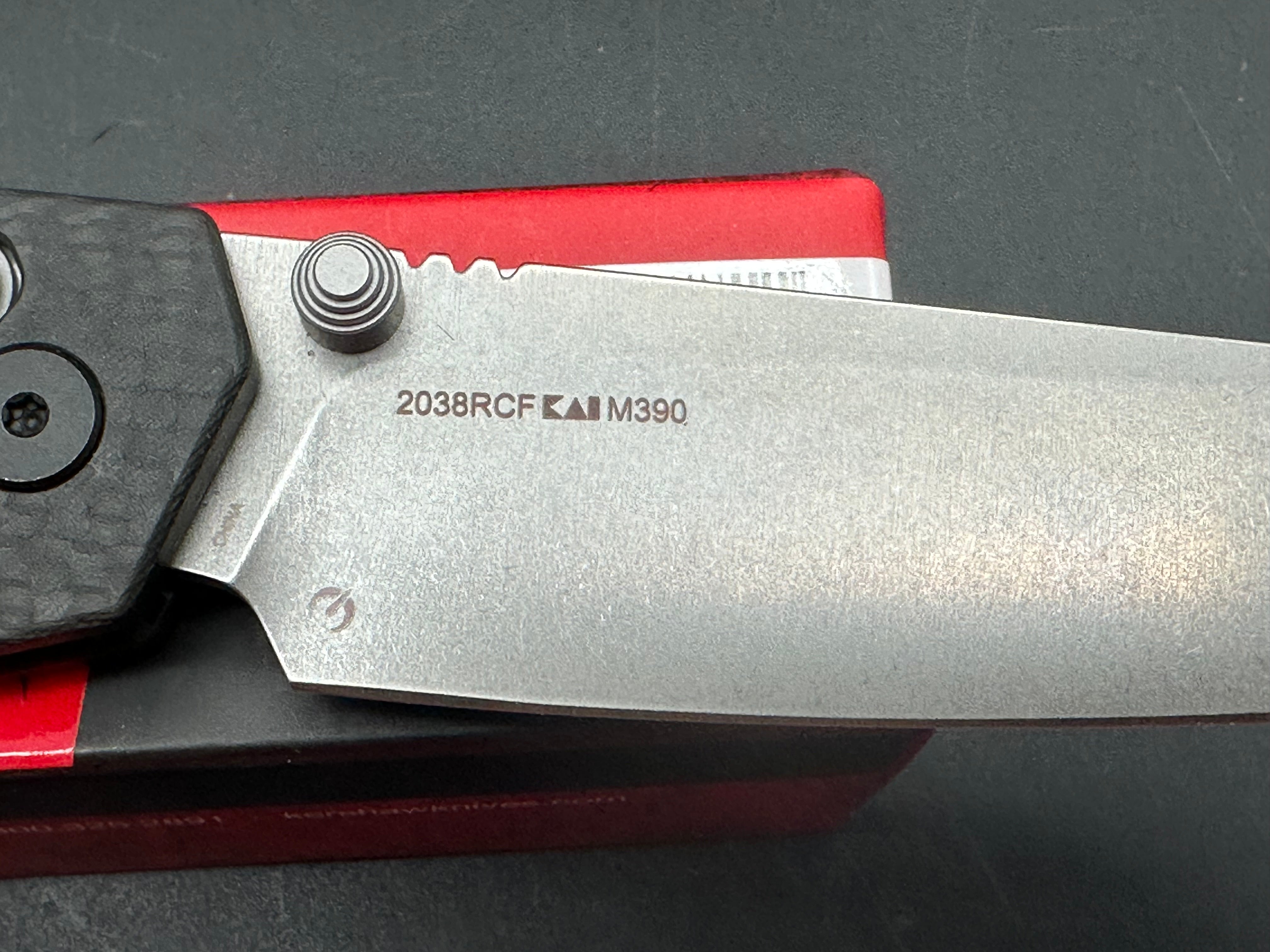 Kershaw Iridium Reverse Tanto Folding Knife - M390 Steel Blade & Carbon Fiber Handle - EDC, Outdoor, Camping, Hunting Gear