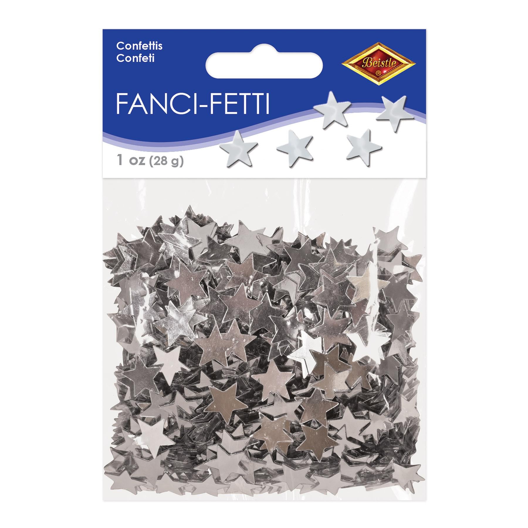 12 Pack Silver Confetti Stars - 1 Oz per Pack - Party Decorations for Birthdays, Weddings & Celebrations - Bulk Glitter Star Shaped Confetti for Festive Events