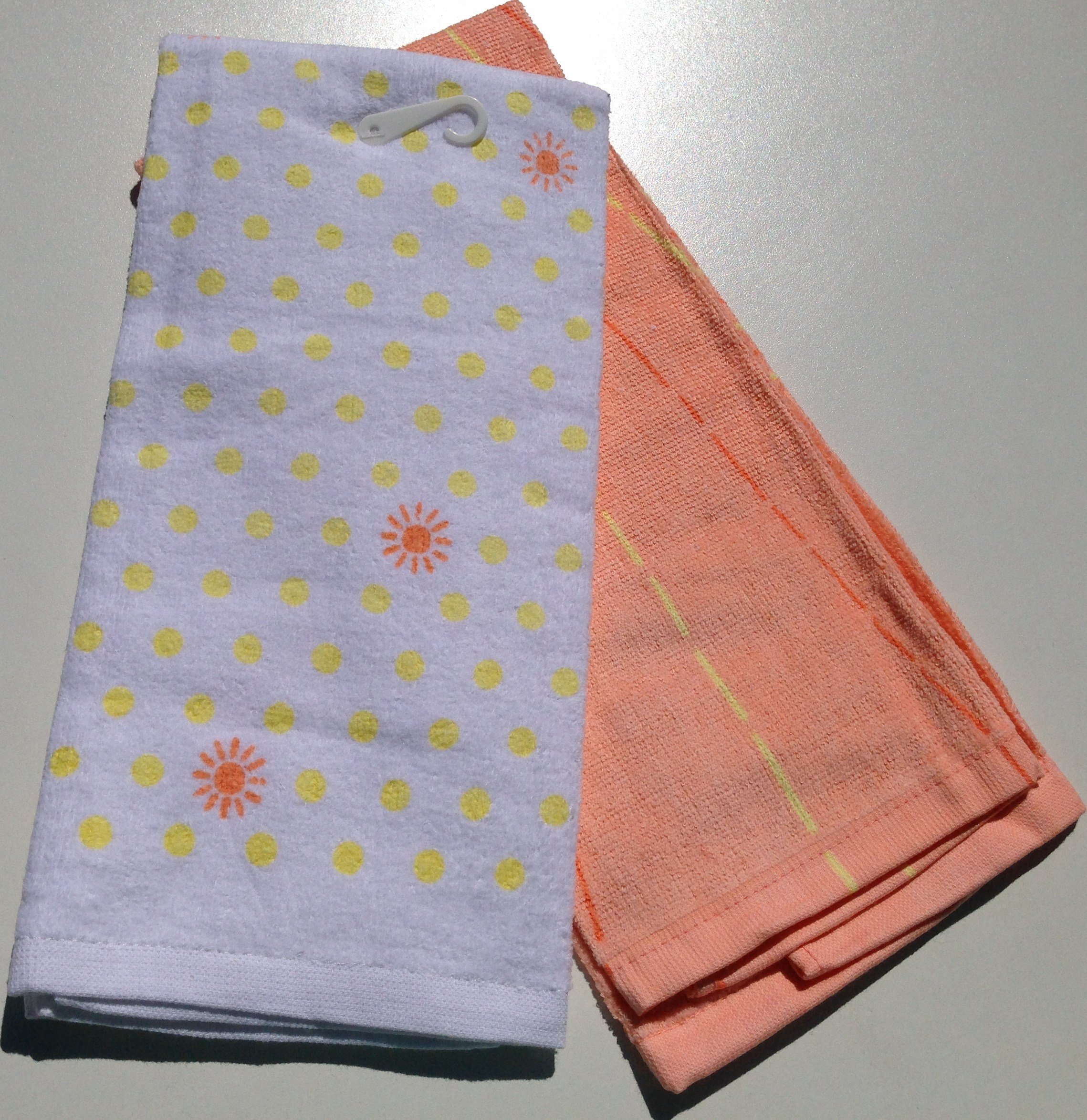 2-Piece 'Hello Sunshine' Kitchen Towel Set - Soft & Absorbent Cotton Dish Towels for Drying Dishes, Cleaning & Decor - Perfect for Farmhouse, Rustic & Modern Kitchens