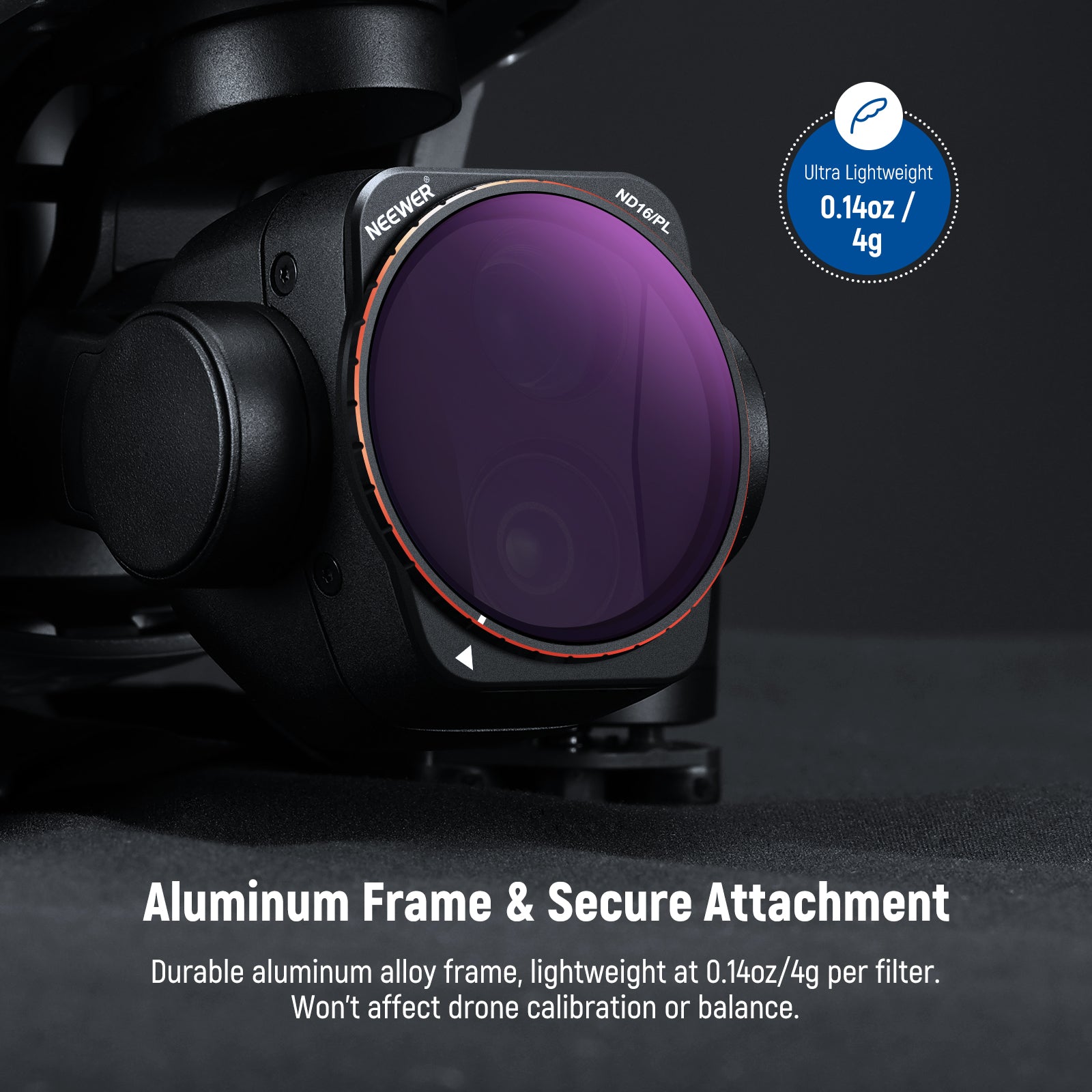 NEEWER FL A24 4-Pack ND/PL Filter Kit for DJI Air 3 Drone - Professional Neutral Density & Polarizing Filters for Aerial Photography, Videography, and Cinematic Shots