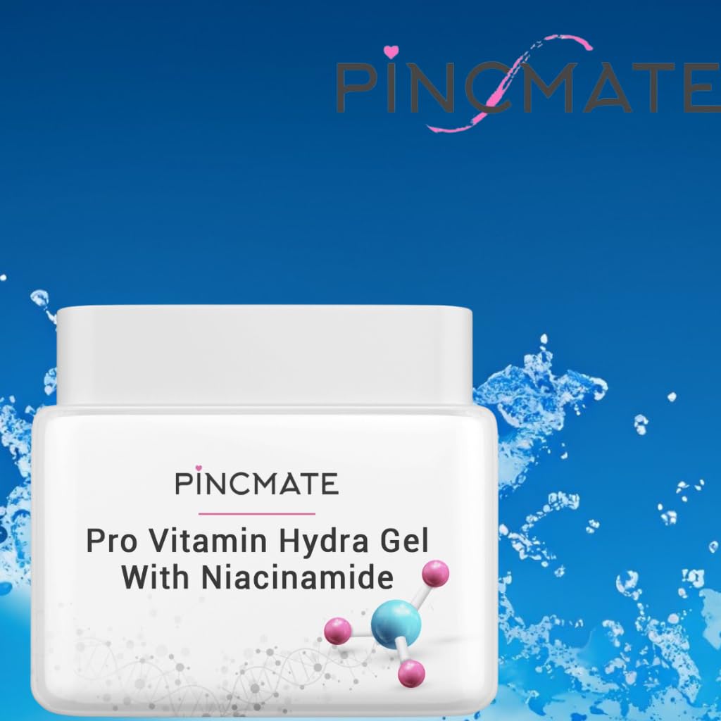 PINCMATE Aloe Vera Gel for Face, Hair & Skin - 300ml with Niacinamide, Tea Tree & Pro Vitamin B5 - Hydrating & Moisturizing Gel for Men & Women - Perfect for Sunburn Relief, Acne Treatment & Daily Skincare Routine