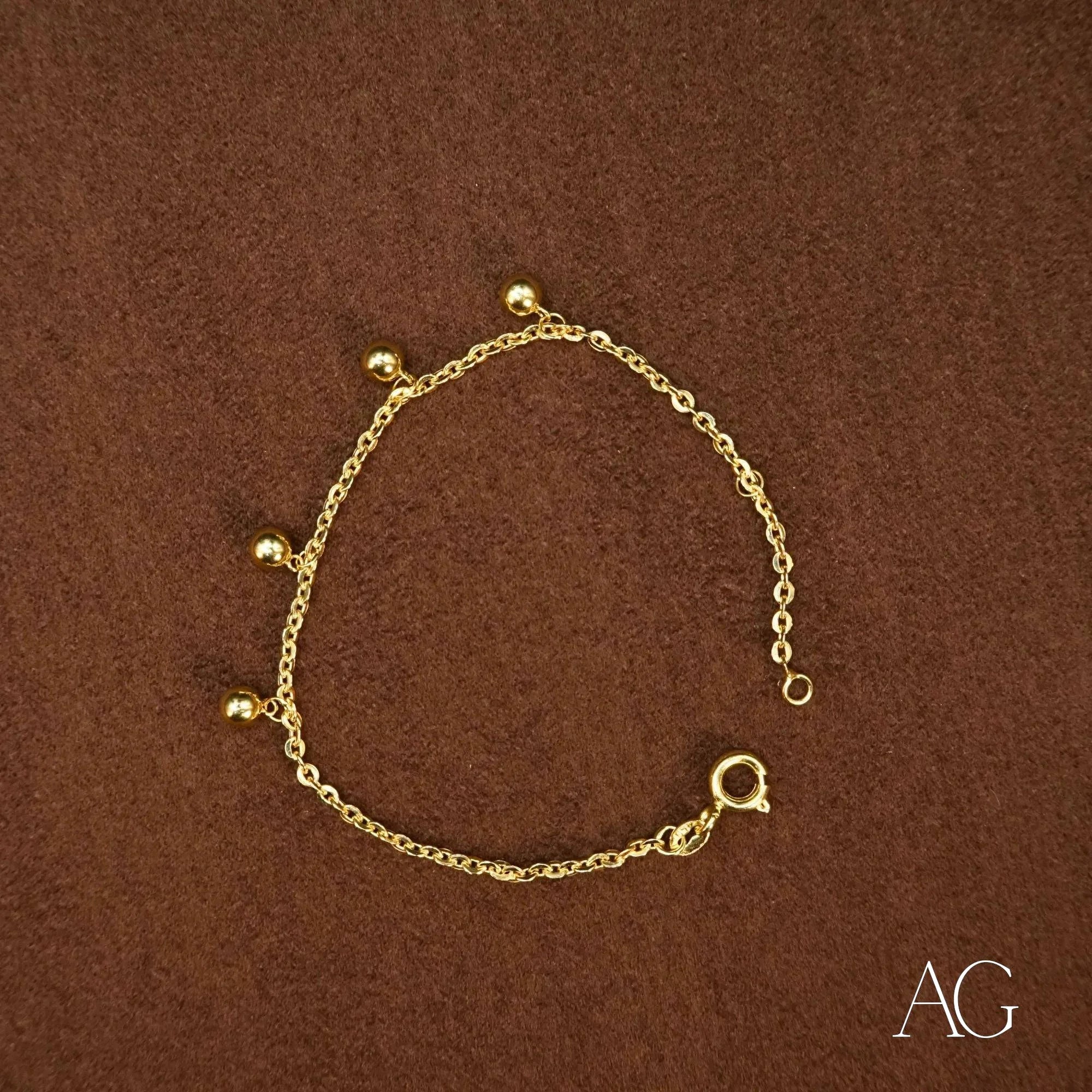 18K Gold Beaded Bracelet for Kids - Elegant & Durable Jewelry for Birthdays, Gifts & Special Occasions