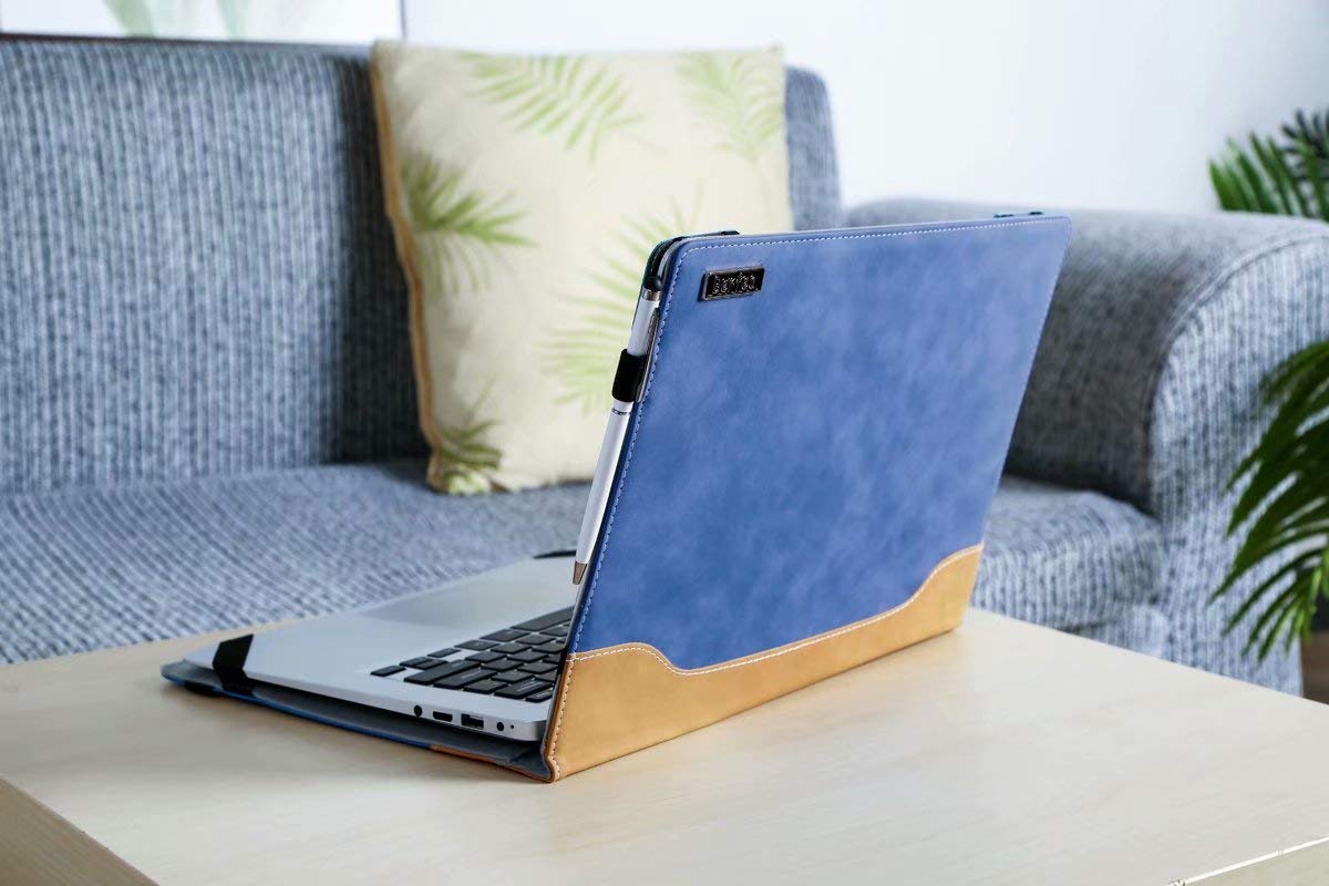 Dell Inspiron 14 Laptop Case Cover for Models 5401 5402 5405 5408 & Latitude 14 5400 5401 5410 - Protective Sleeve with Cooling Stand | Perfect for Travel, Office & School Use (Blue)