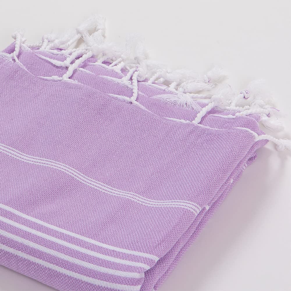 Turkish Beach Towel - Oversized Sand-Free Quick-Dry for Pool, Beach & Travel (Lilac)