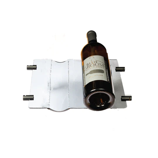 Blue Grouse 2 Bottle Glass Cradle with Clips - Floating Wine Display System for Wine Bars, Restaurants & Home Decor - Perfect for Wine Storage & Decorative Showcase
