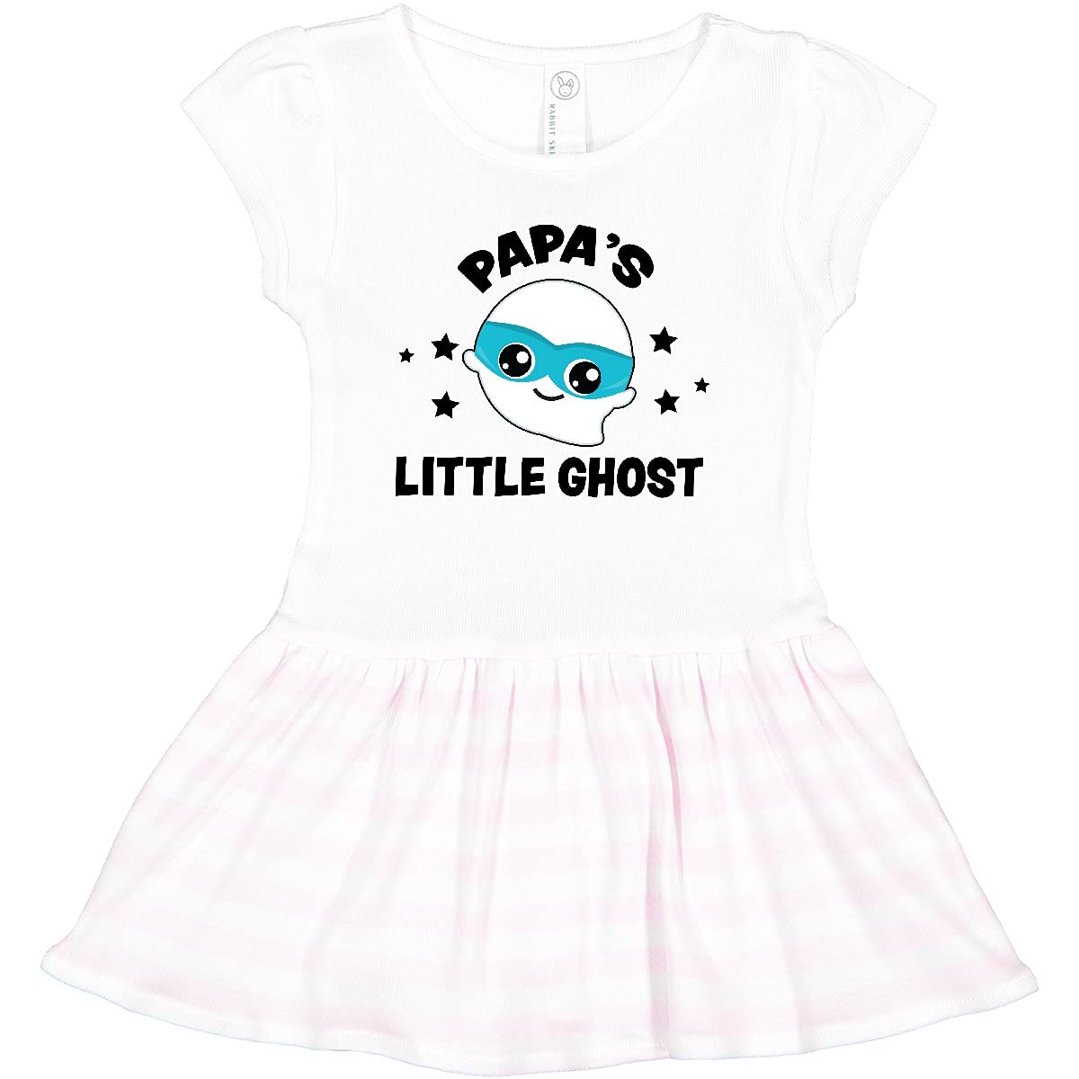 Inktastic Cute Papa's Little Ghost with Stars Toddler Dress - Adorable Halloween Costume for Girls & Boys, Perfect for Trick-or-Treating & Family Photo Shoots
