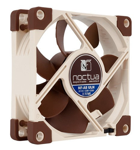 Noctua NF-A8 ULN 80x80x25mm Premium Quiet Cooling Fan - 12V 3-Pin PWM for PC Cases, Servers & Home Theater Systems