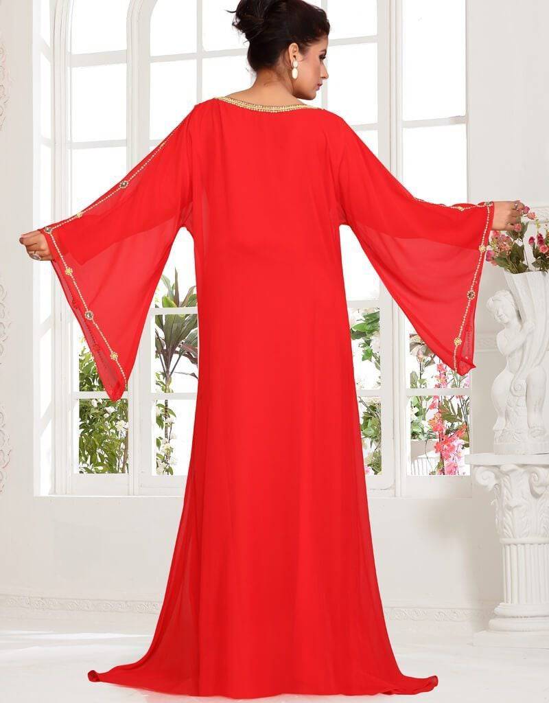 Women's Bell Sleeve A-Line Kaftan Dress - Boho Chic Flowy Maxi Dress for Beach, Vacation & Summer Outfits