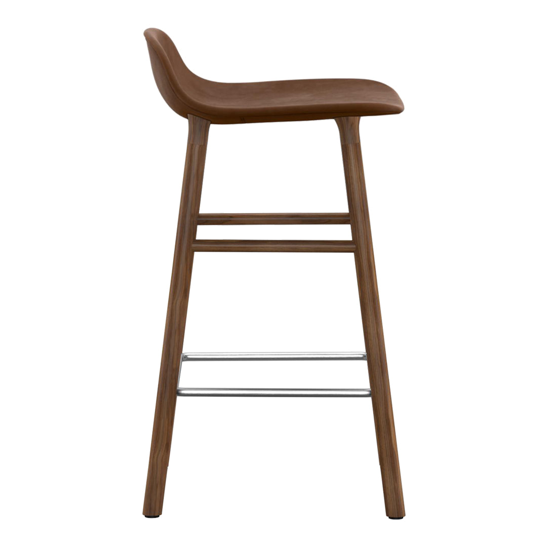 Modern Upholstered Counter Stool with Wooden Legs - Comfortable Bar Stool for Kitchen Island, Breakfast Nook & Home Decor