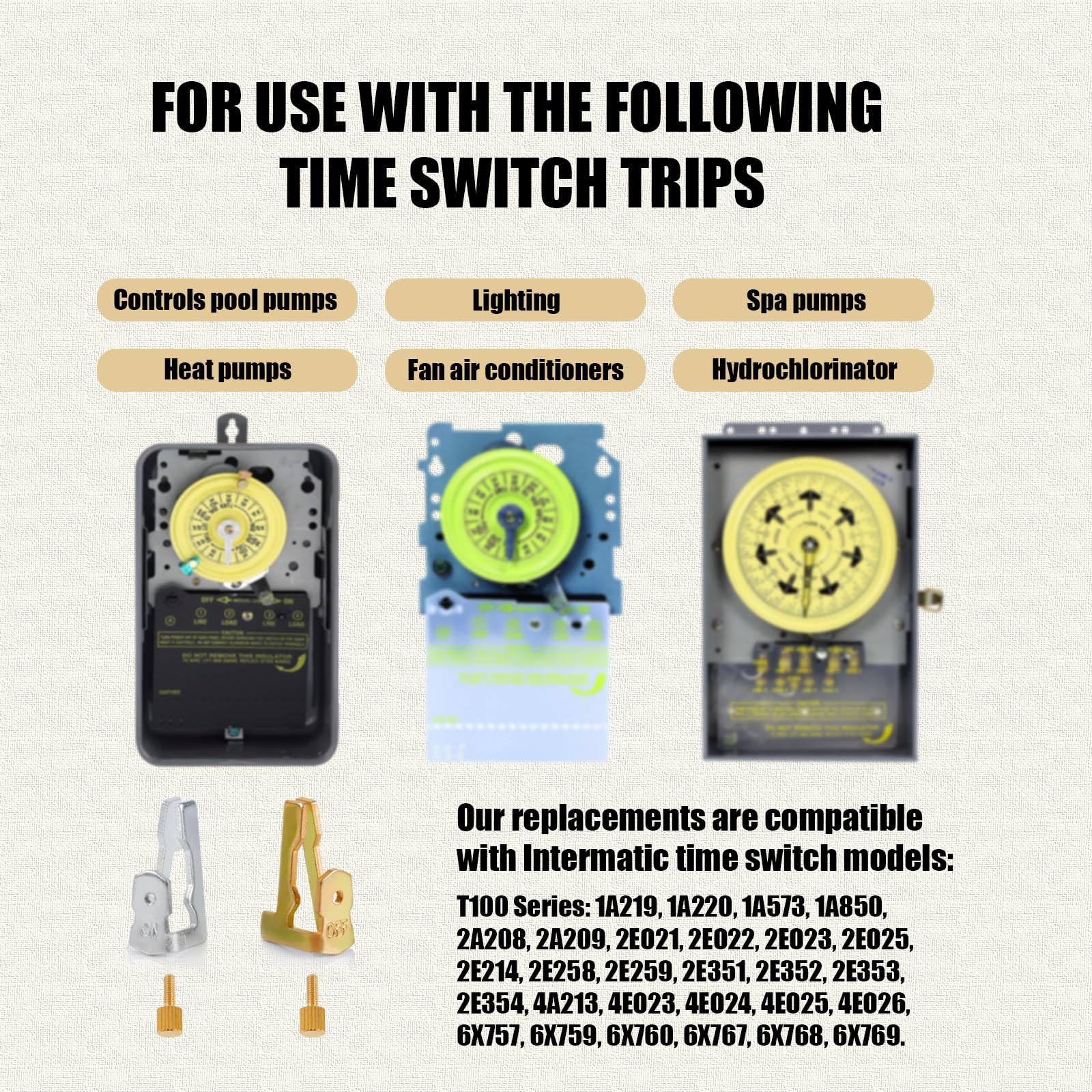 12pcs Time Switch Trippers, 156T1978A Timer On/Off Clips Replacement for Intermatic T100 Series Pool Timer (6 On/6 Off) - Perfect for Pool Maintenance, Automatic Lighting Control, and Irrigation Systems