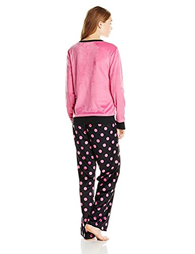 Disney Minnie Mouse Pajama Set for Women - Soft Cotton Sleepwear with Short Sleeve Top & Pants - Perfect for Lounge, Sleepovers and Disney Theme Parties