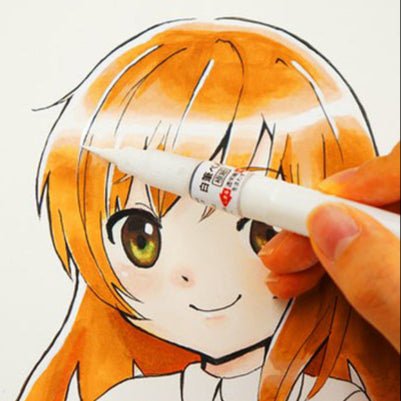 ZIG Cartoonist White Brush Pen CNBW 01S - Kuretake White Ink Marker for Manga, Calligraphy & Illustration - Perfect for Artists, Designers & Craft Projects