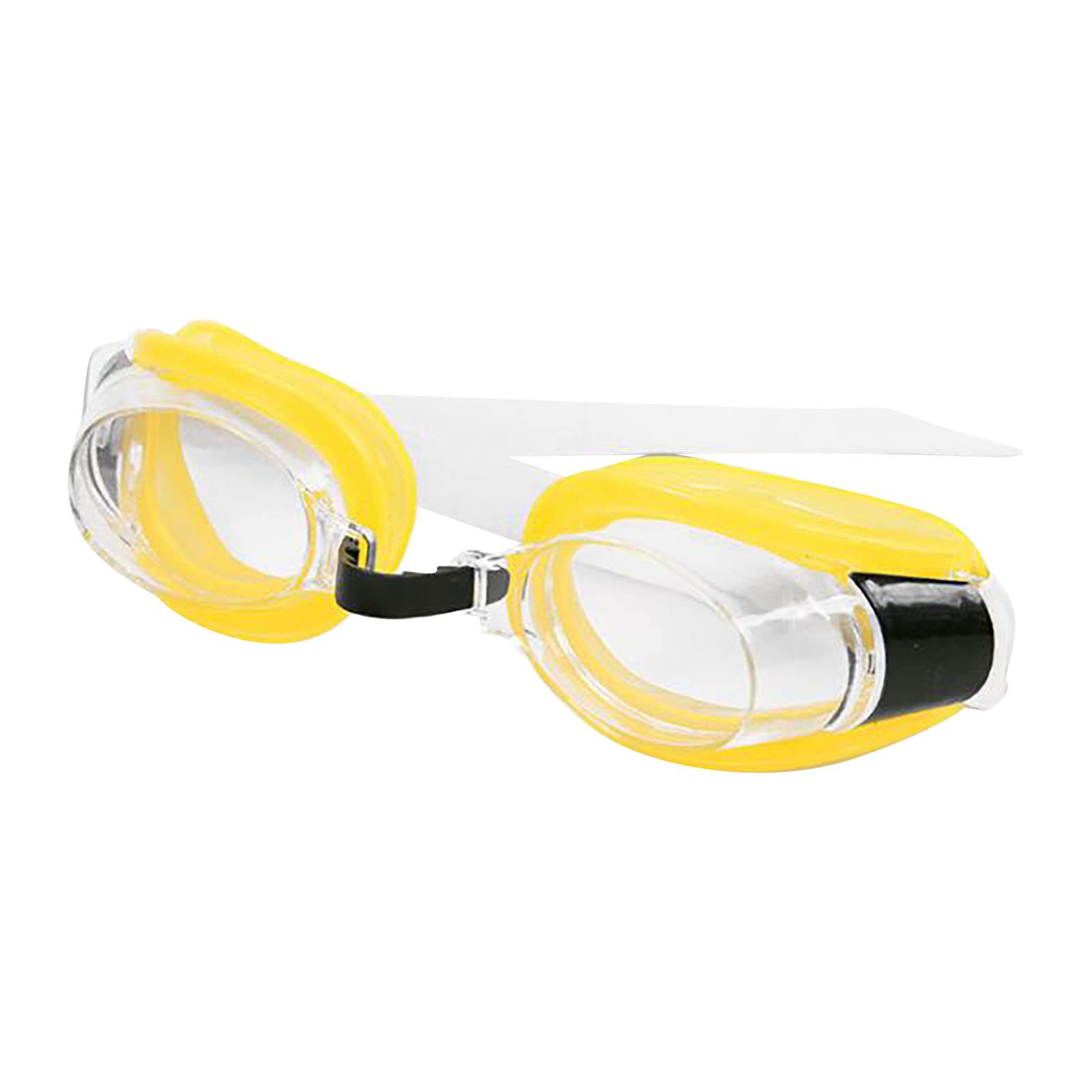 Anti-Fog Swimming Goggles for Adults - HD Clear Lens, Waterproof & Comfortable Silicone Design - Perfect for Pool, Beach, and Open Water Swimming (Yellow, One Size) - Ideal for Lap Swimming, Snorkeling & Water Sports