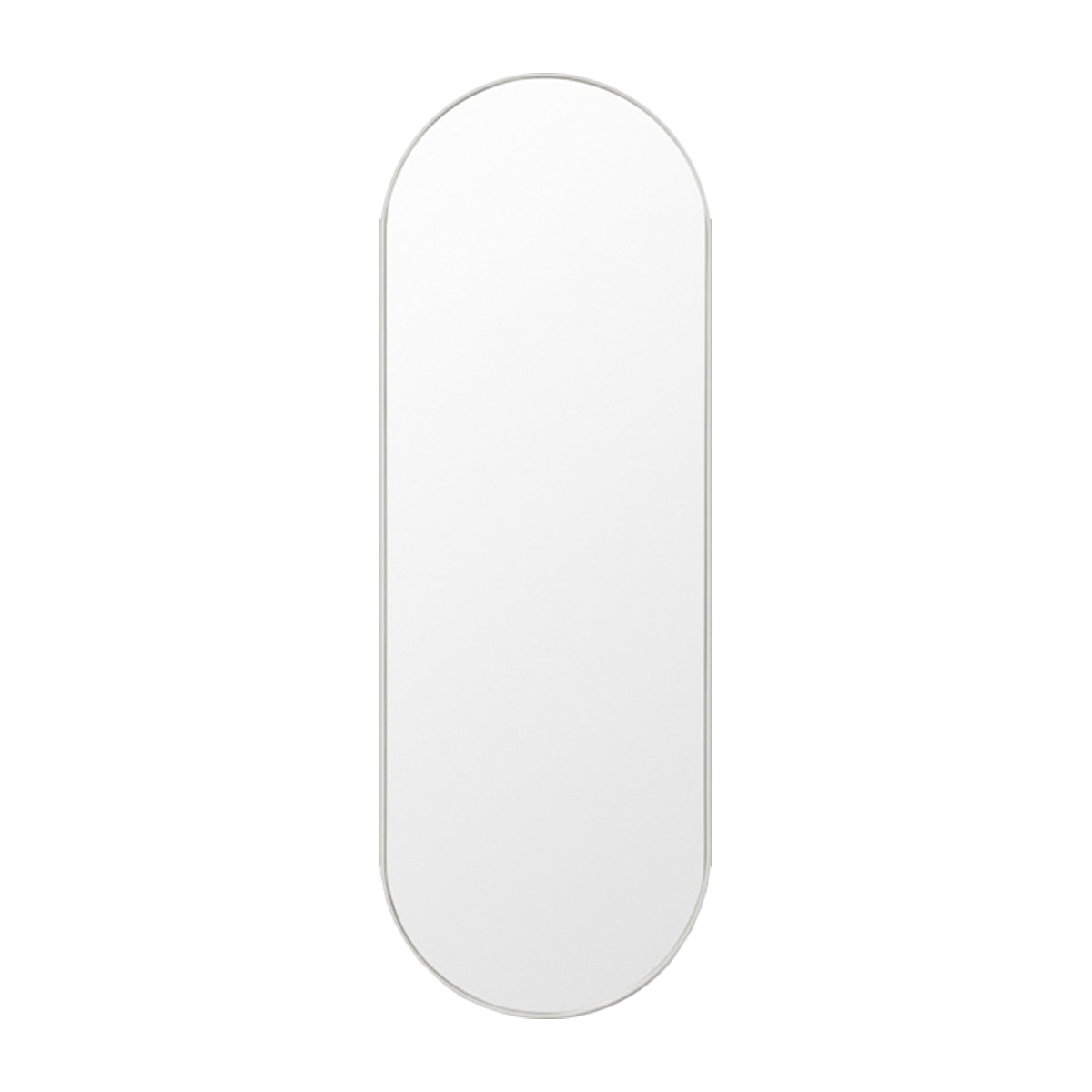 Bjorn Oval Mirror in Dove - Elegant Wall Decor for Living Room, Bedroom & Entryway | Modern Home Accent Mirror