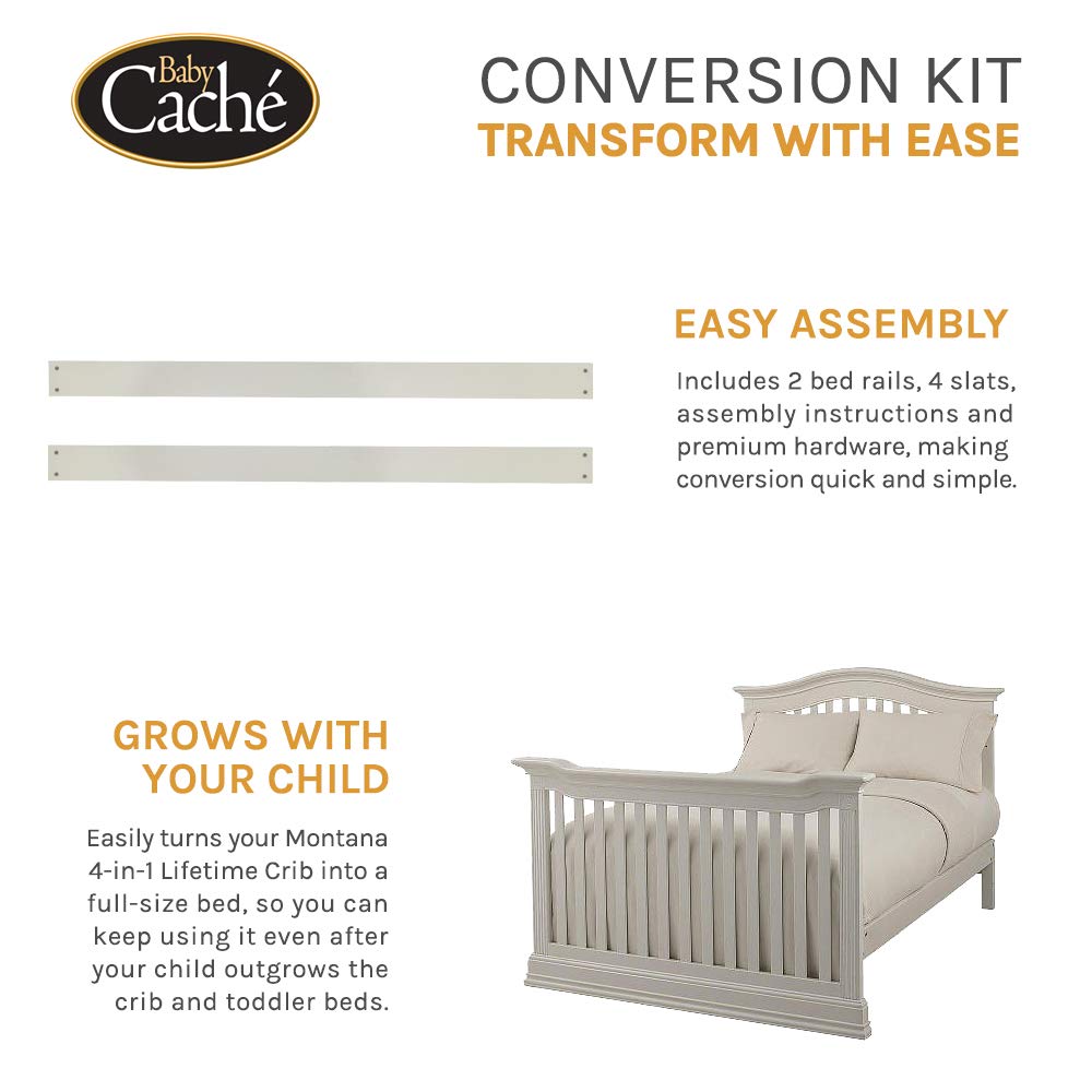 Baby Cache Montana Collection Crib Conversion Kit - Espresso Finish | Converts Crib to Toddler Bed | Safe & Durable Nursery Furniture Upgrade for Growing Toddlers